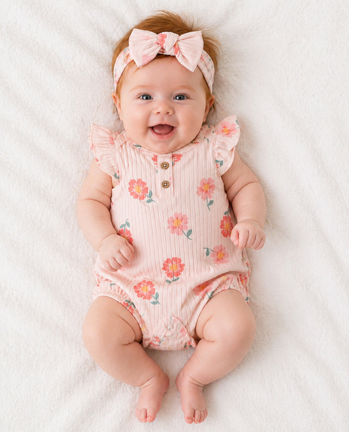 Willow & Whimsy Newborn Girl Knit Sunsuits