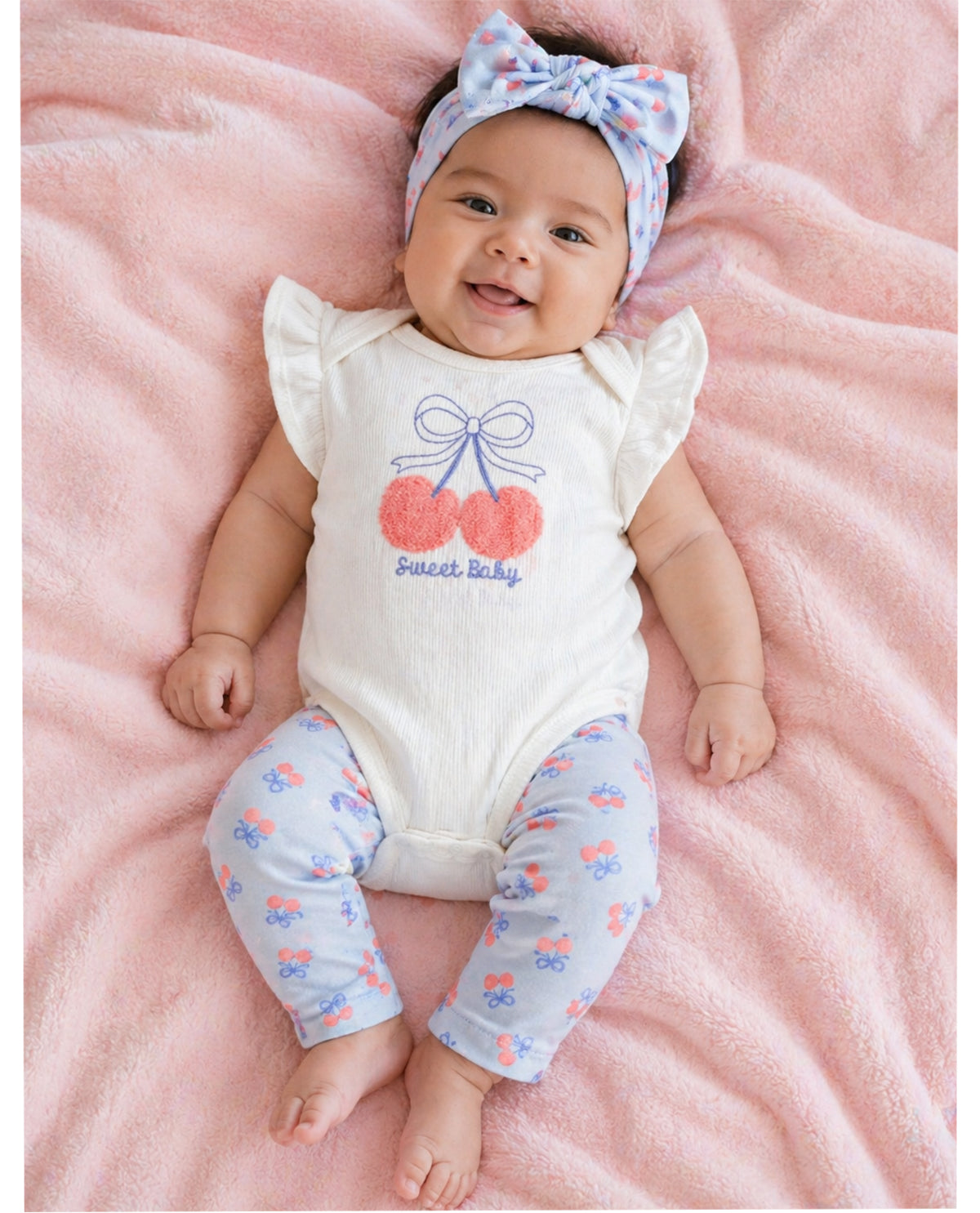 Bon Bebe Infant Girl 3 Piece Headband Set