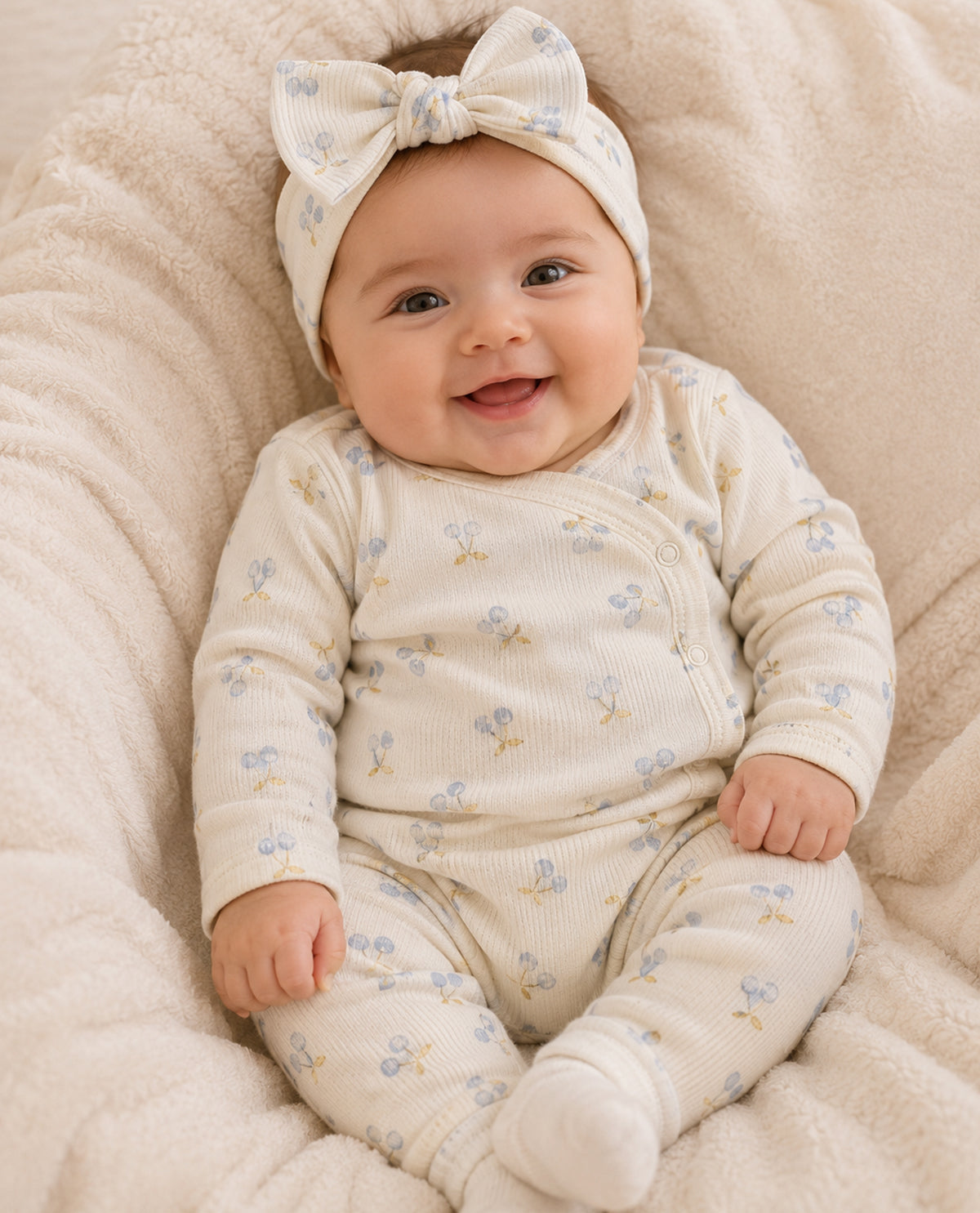 Willow & Whimsy Newborn Girl 3 Piece Layette Set