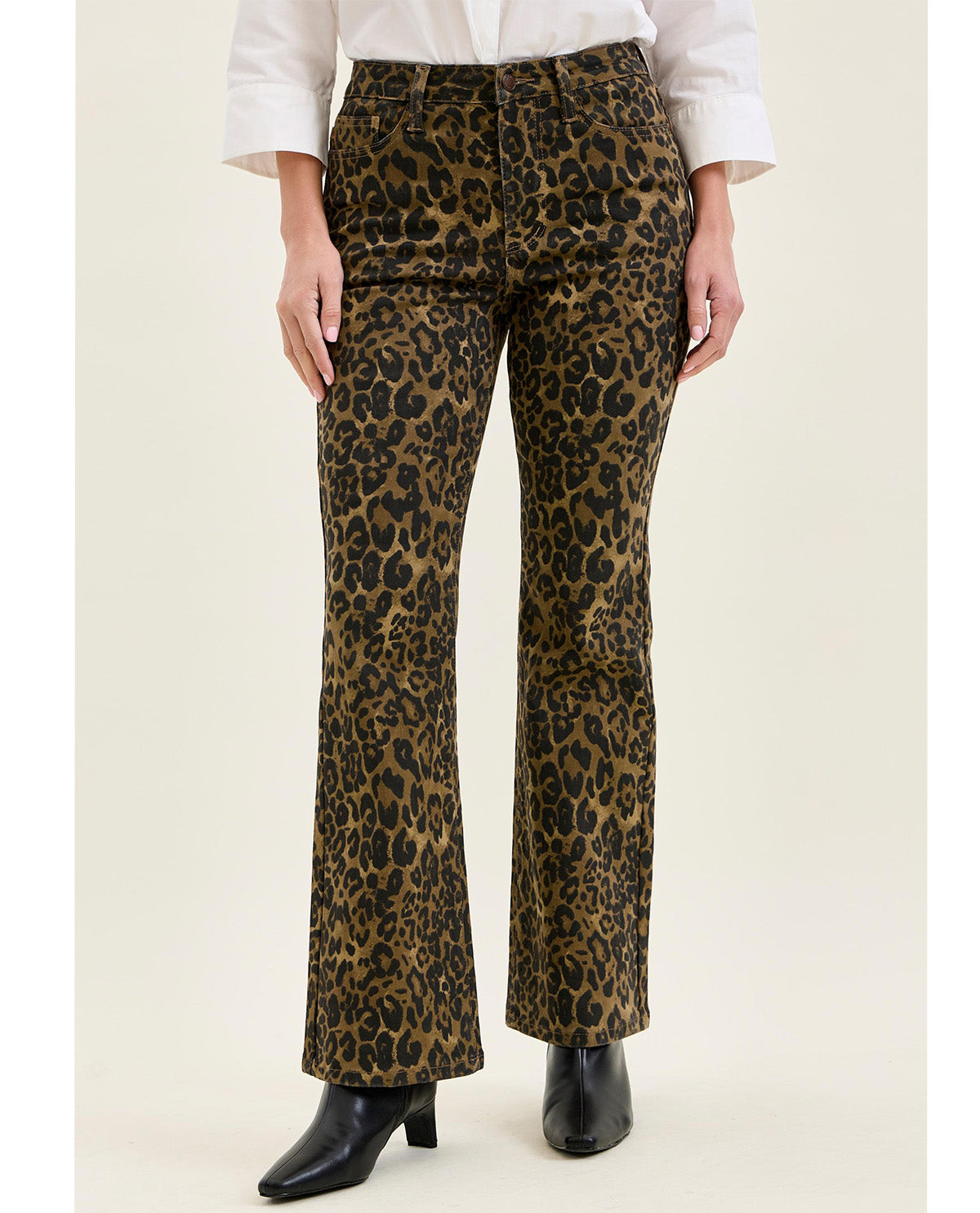 Judy Blue High Waist Bootcut Leopard Print Jeans