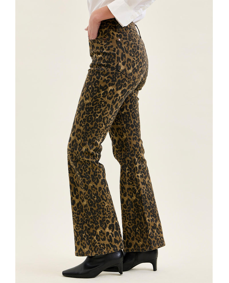 Judy Blue High Waist Bootcut Leopard Print Jeans