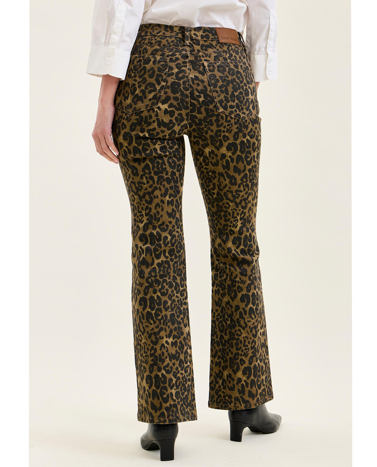 Judy Blue High Waist Bootcut Leopard Print Jeans