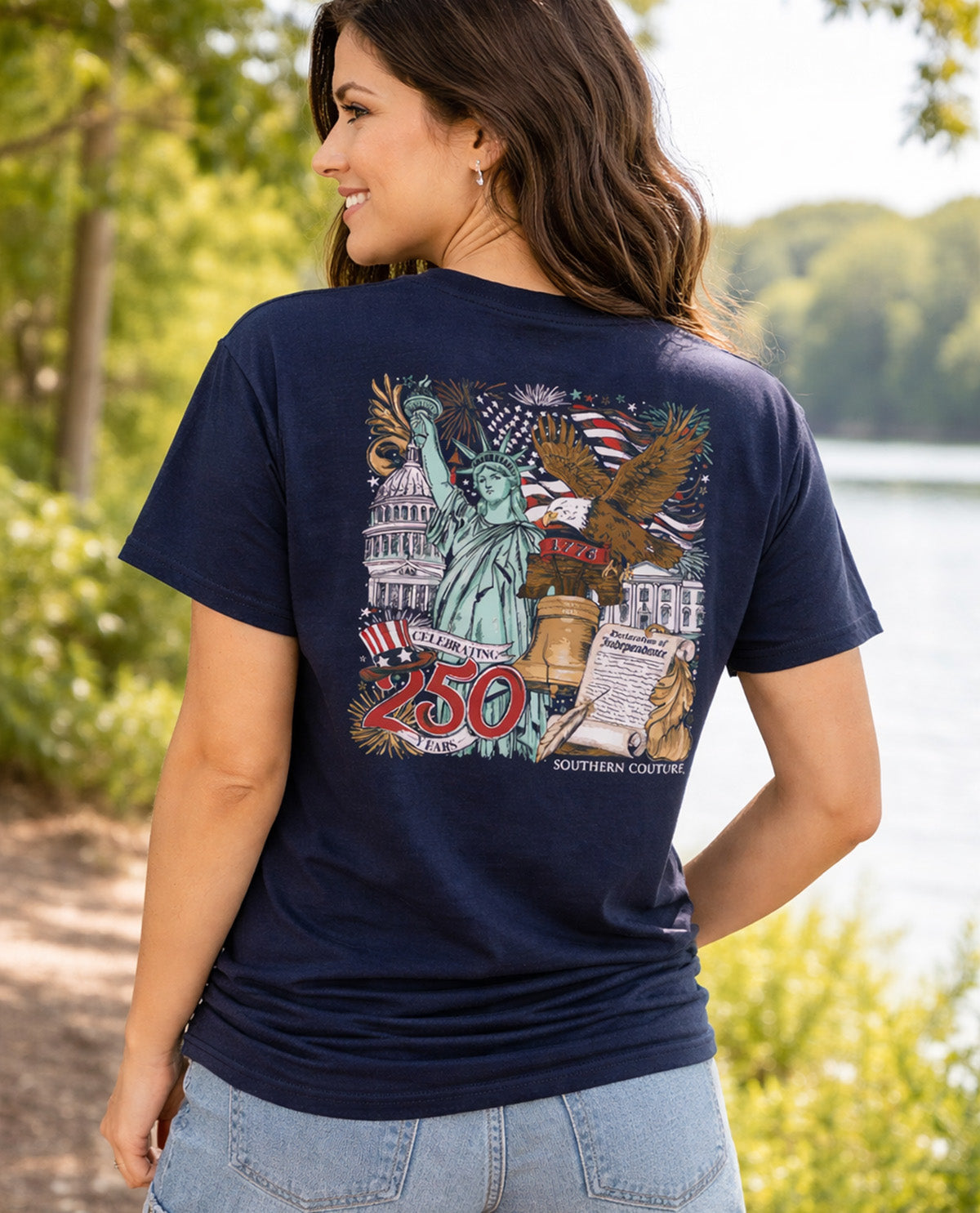 Southern Couture Classic Celebrating 250 Years Tee Navy