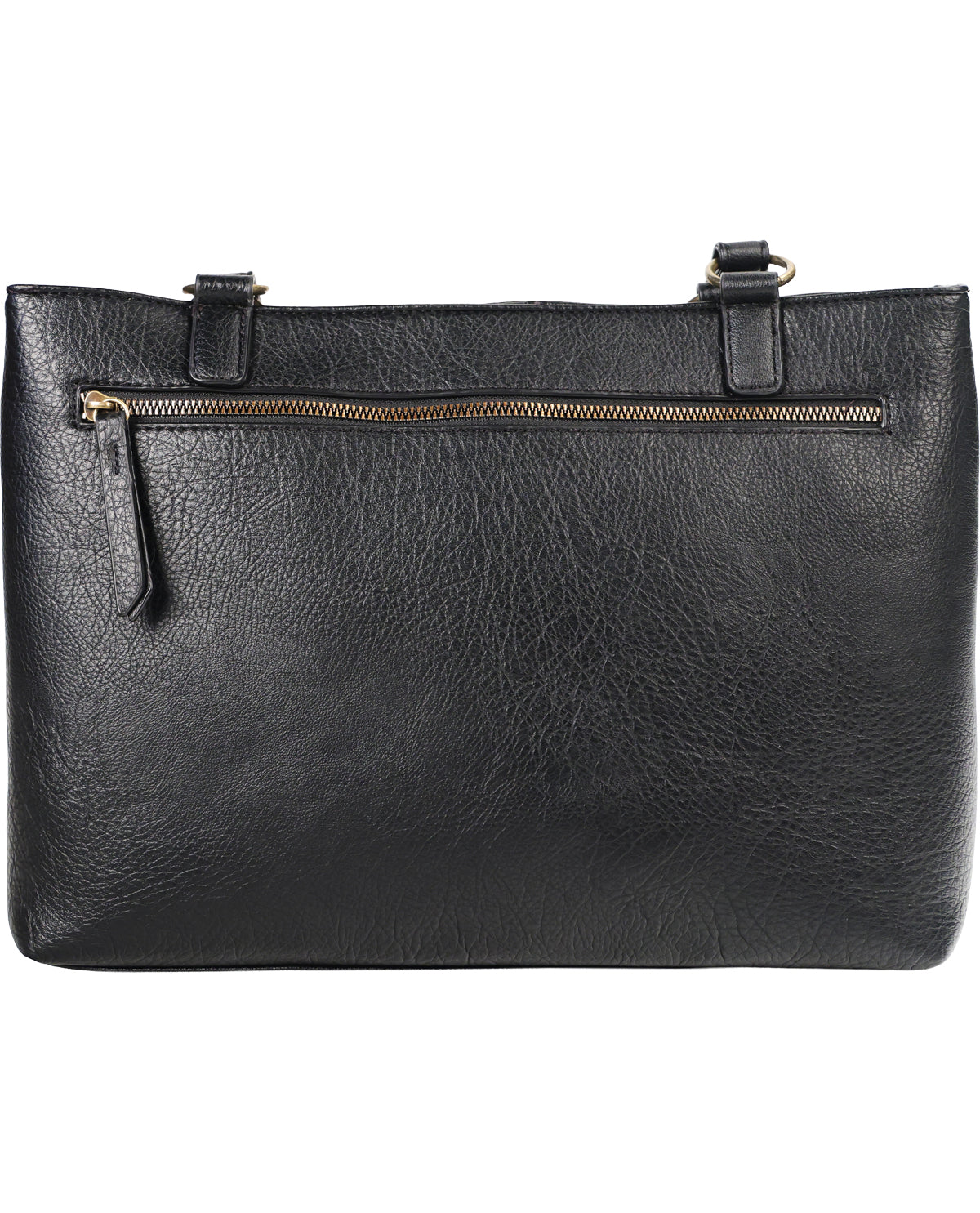 White Mountain Woodmill Flap Tote Black