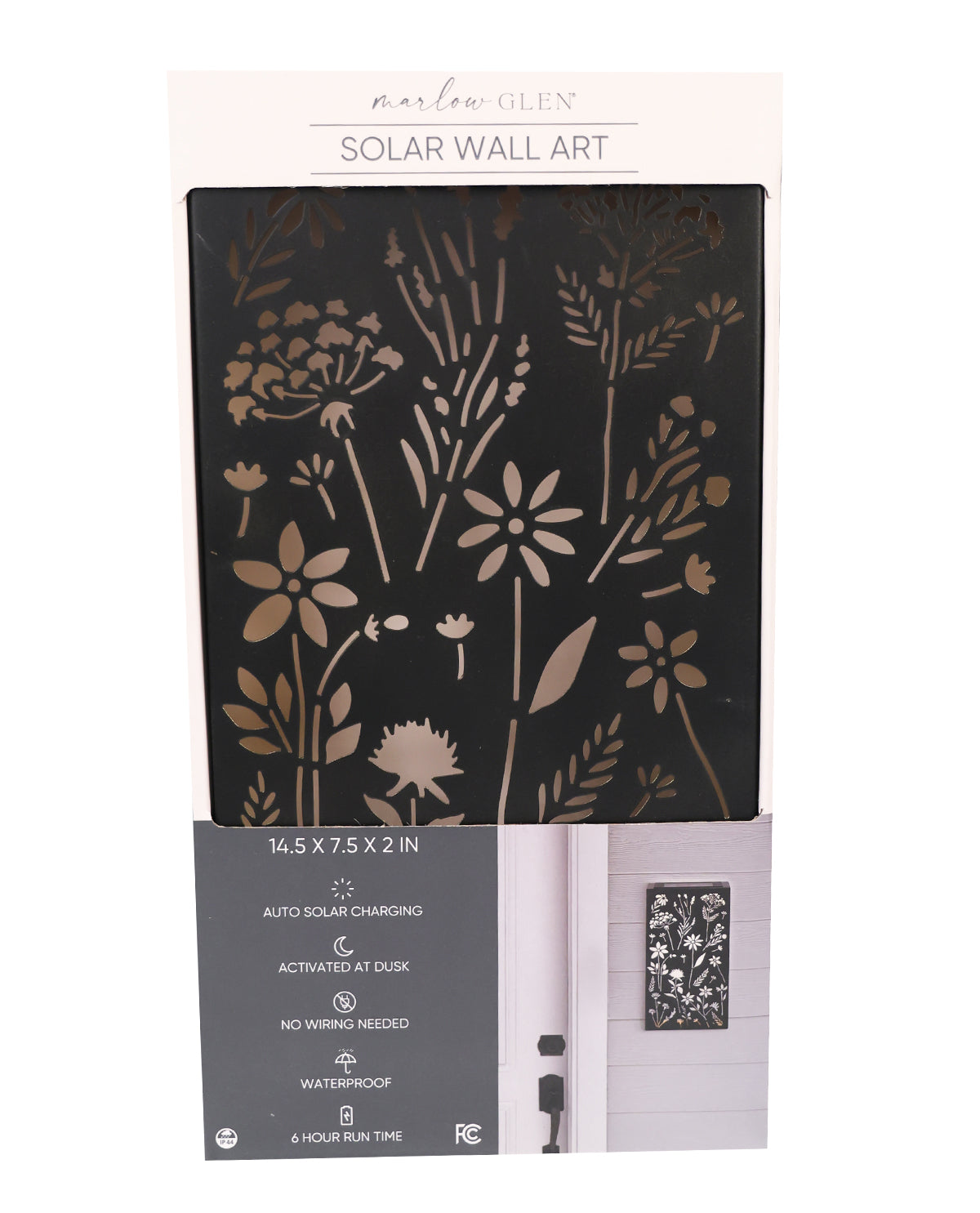 Flowers LED Solar Wall Panel