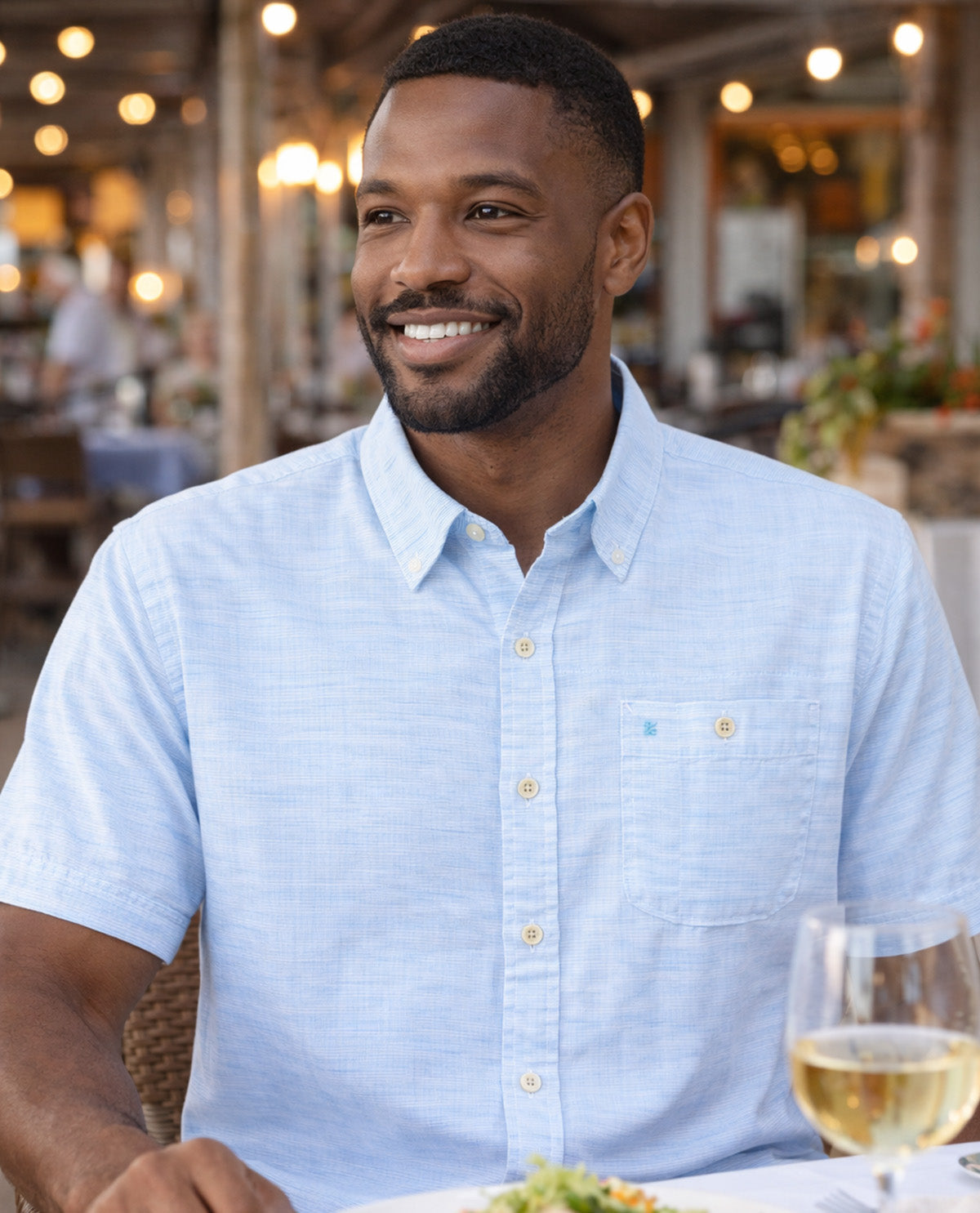 Izod Short Sleeve Dockside Chambray