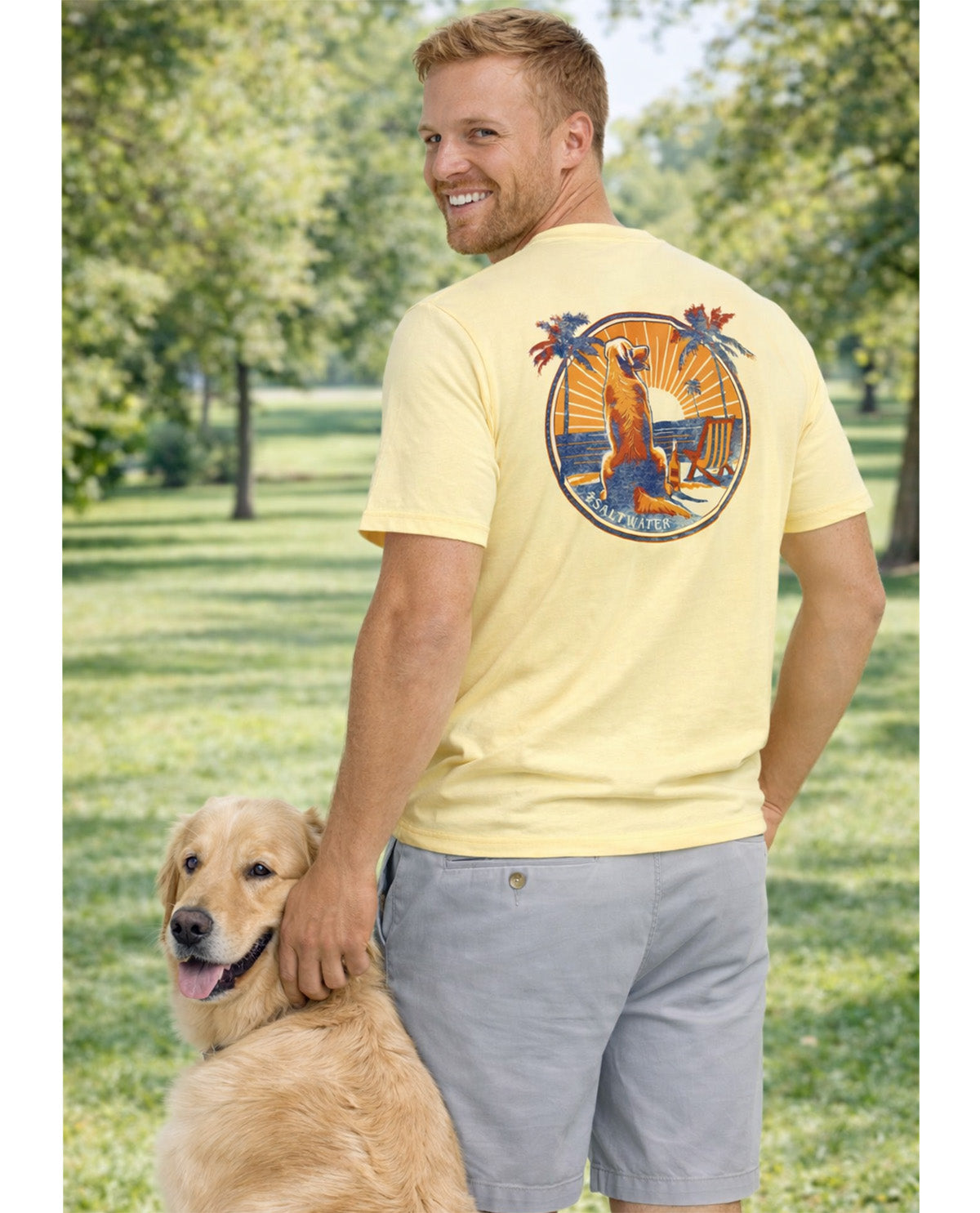 Izod All The Gold Dog Tee Yellow