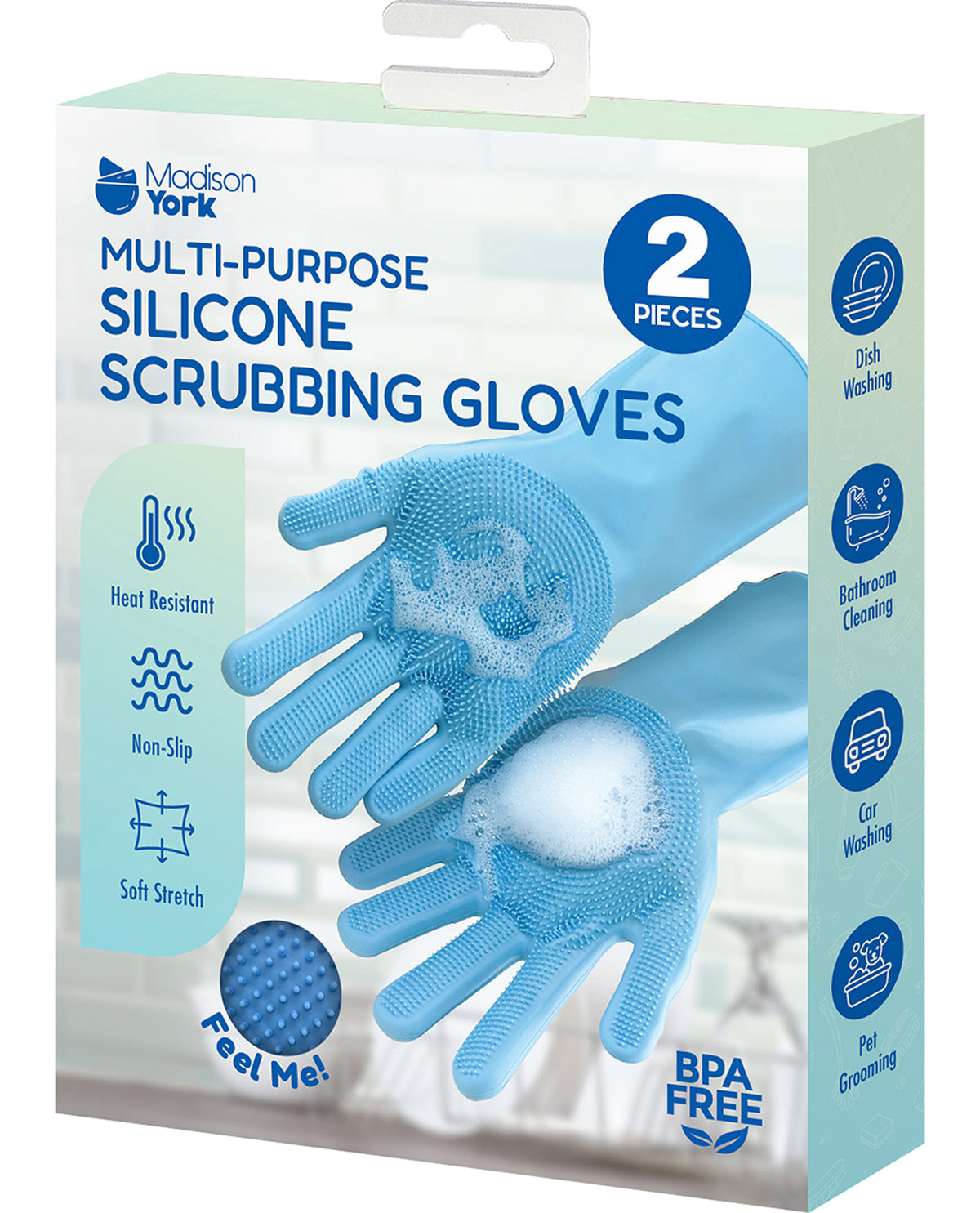 Multi-Purpose Silicone Scrubbing Gloves