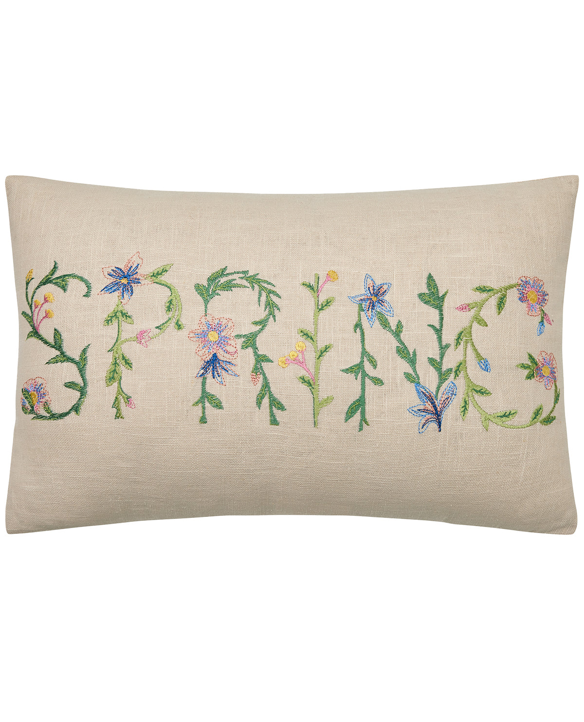 Embroidered Spring Pillow