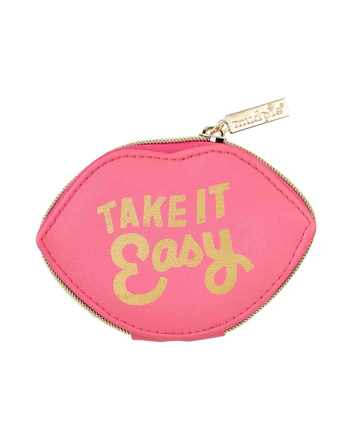 Mud Pie Take It Easy Pill Case Pink