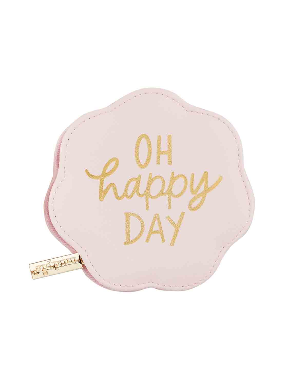 Mud Pie Oh Happy Day Pill Case Pink