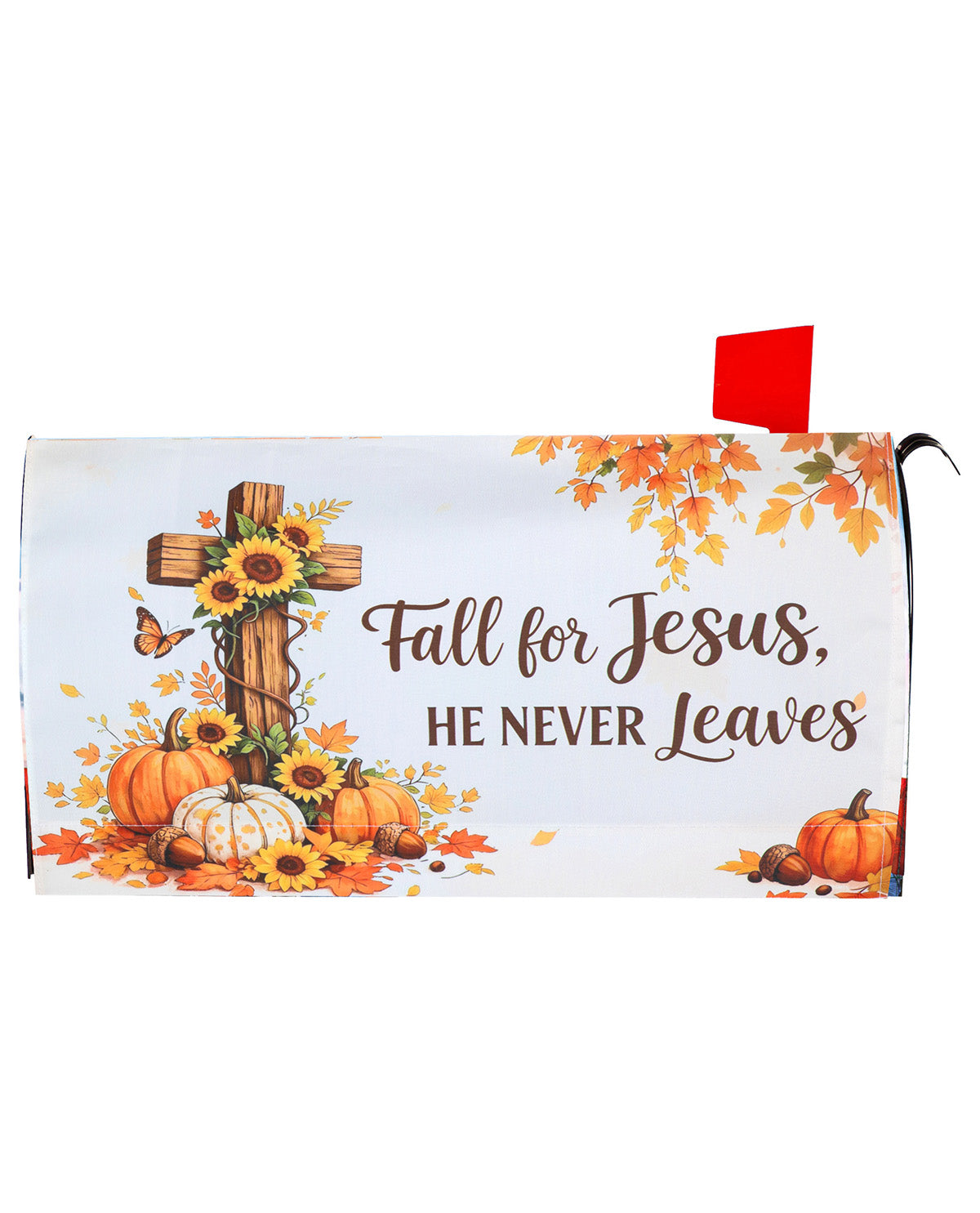 Evergreen Fall Cross Mailbox Cover