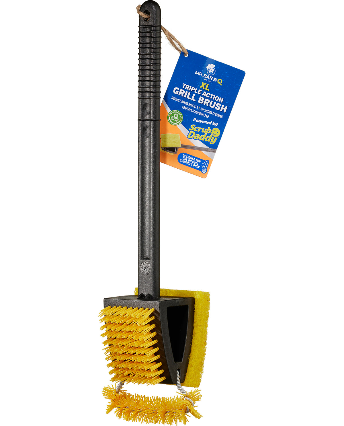 Xl Triple Action Nylon Bristle Grill Brush Scrub Daddy