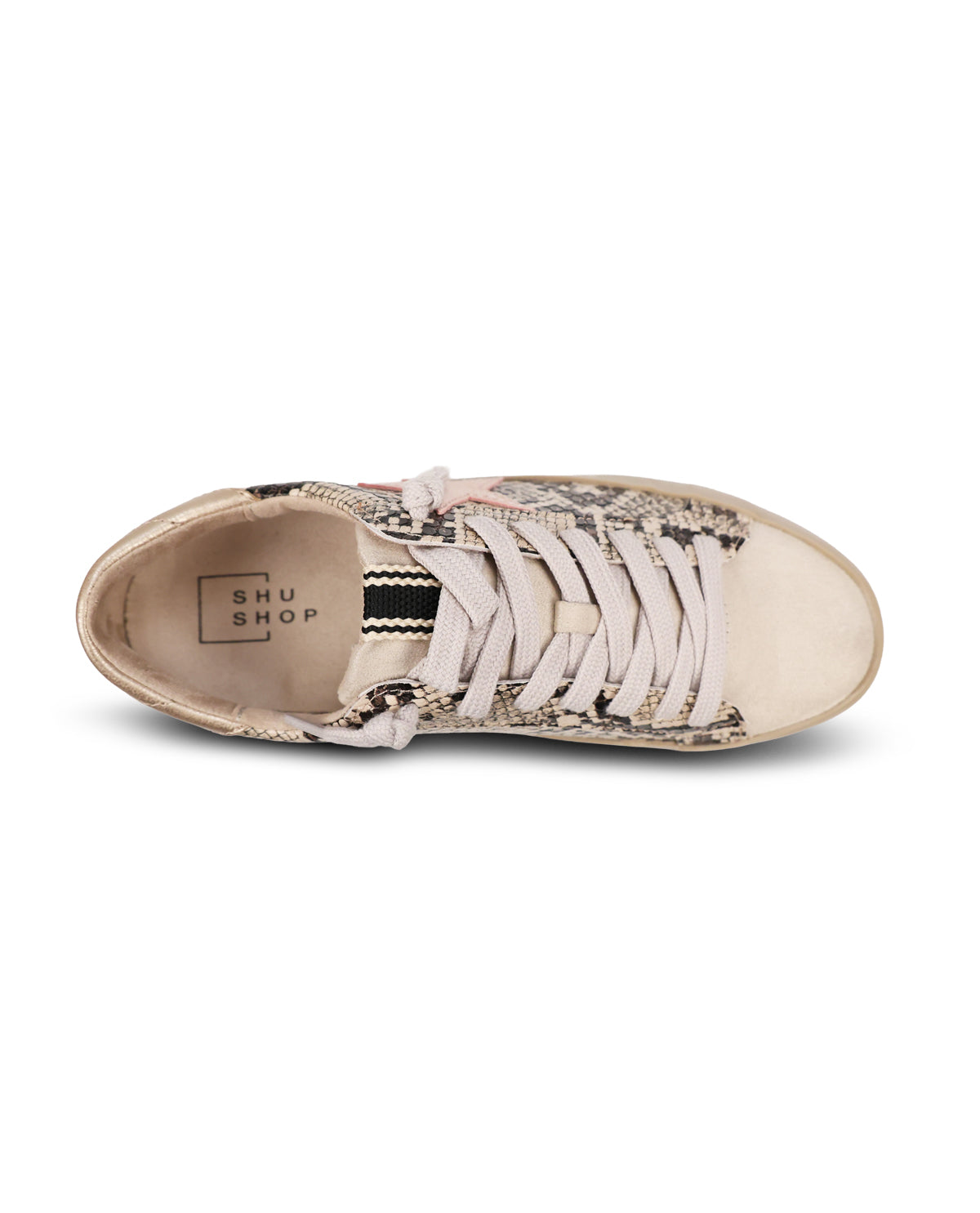 Shu Shop Paula Sneaker Beige Snake