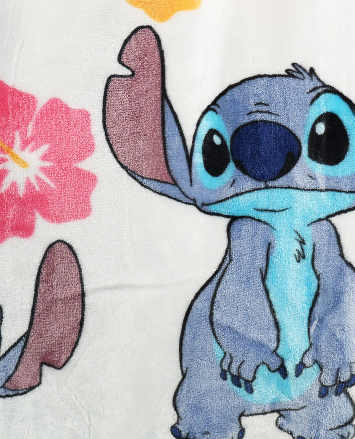 Disney Stitch Hibiscus Patch Plush Throw