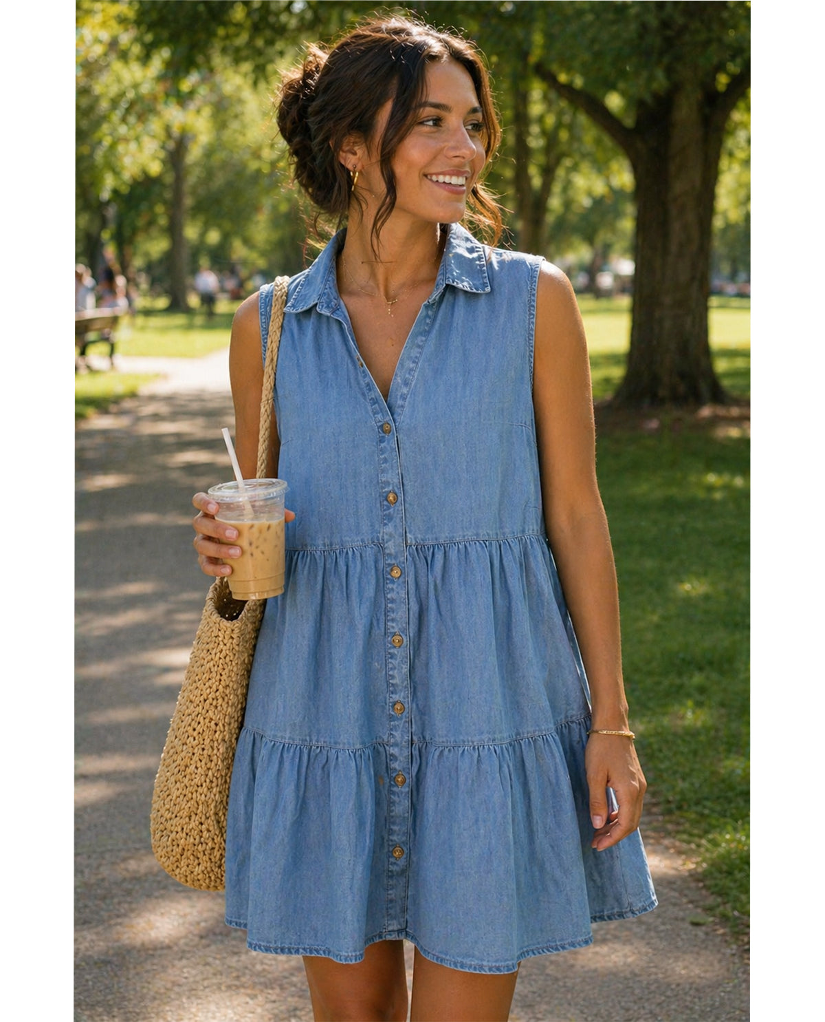 Beach Lunch Lounge Wendy Sleeveless Dress Medium Wash