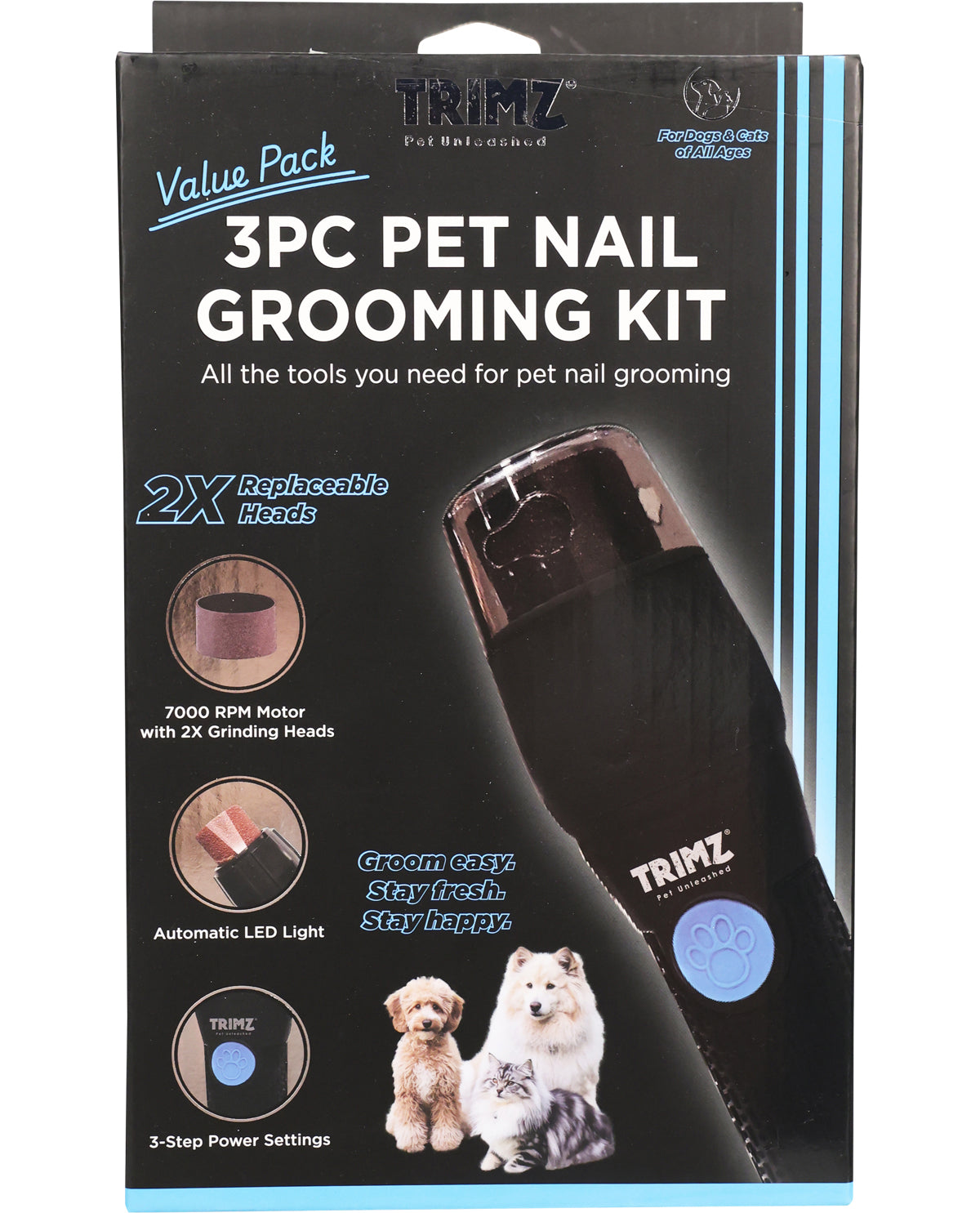 Trimz 3 Piece Nail Grooming Kit