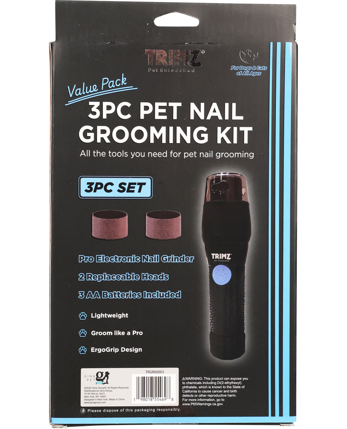 Trimz 3 Piece Nail Grooming Kit