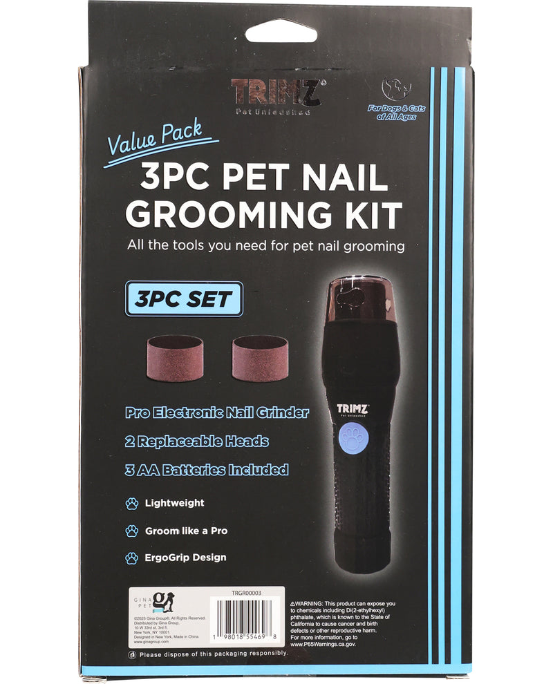 Trimz 3 Piece Nail Grooming Kit