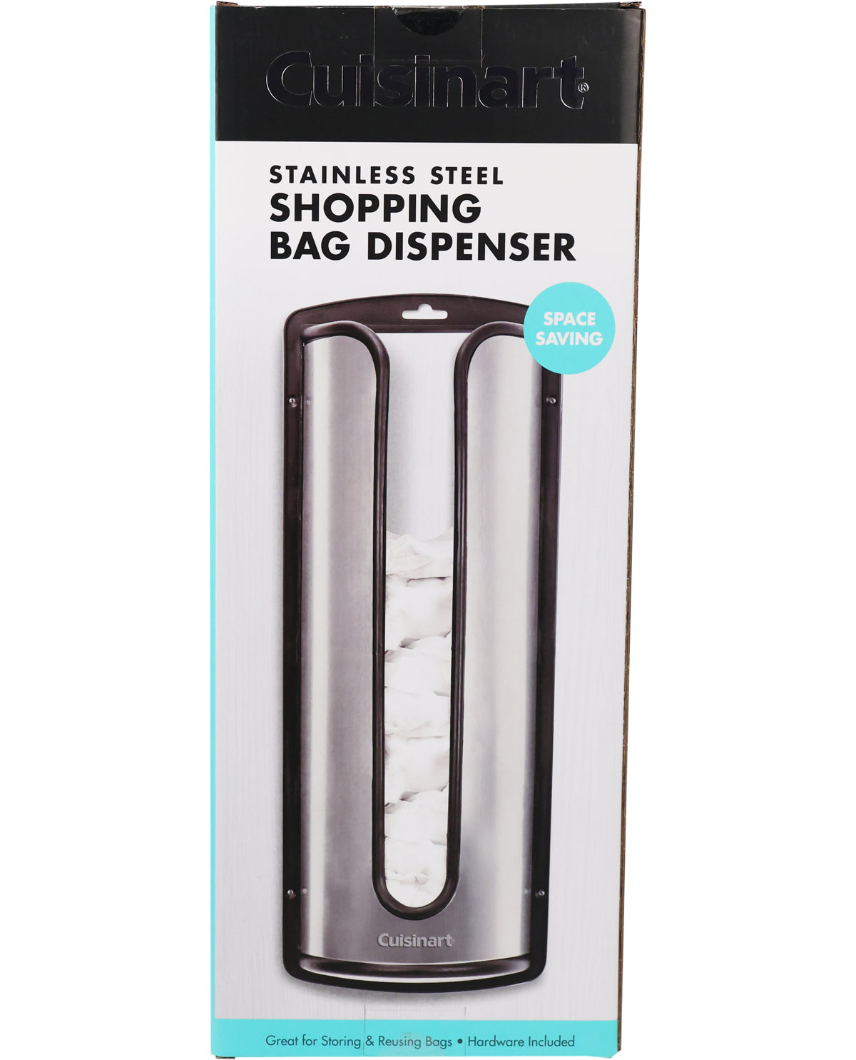 Cuisinart stainless steel shopping bag dispenser packaging on a white background