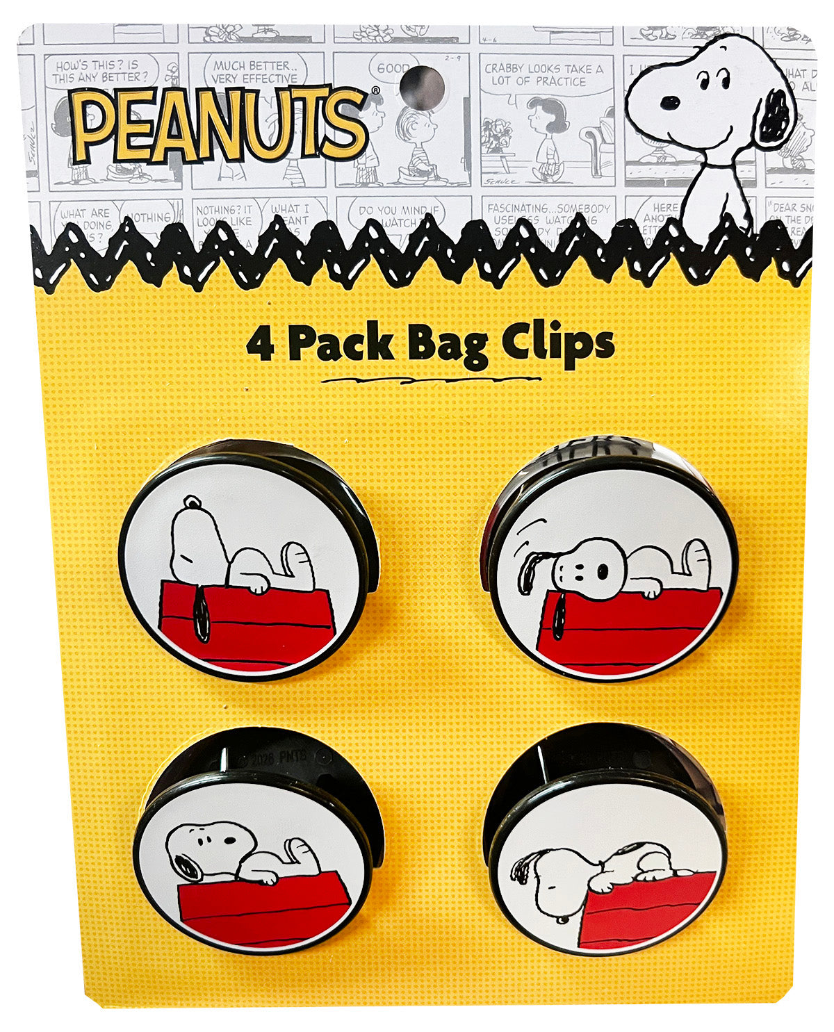 Peanuts 4 Pack Bag Clips