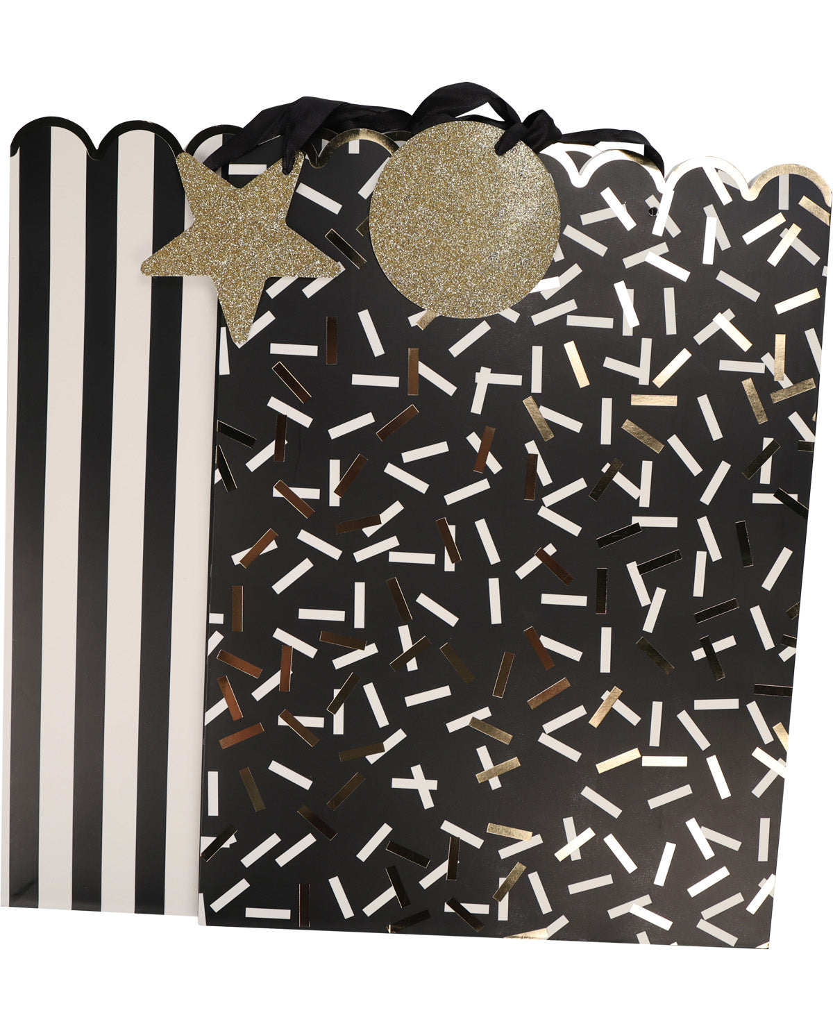 Set Of 2 Gift Bags Stripes & Confetti