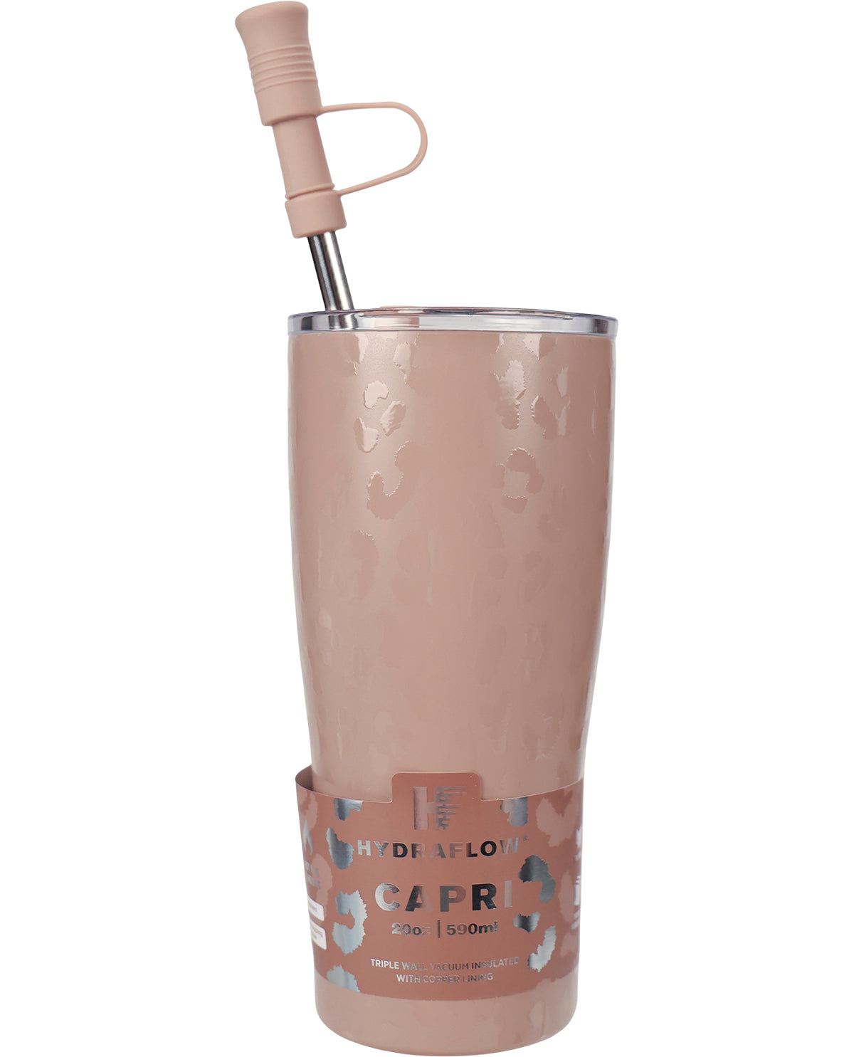 Hydraflow 20oz Cheetah Khaki Tumbler