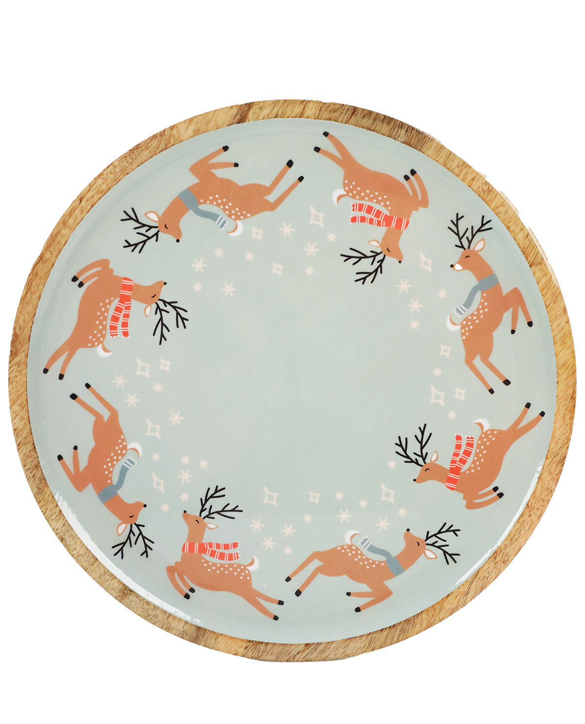 Dancing Deer Round 14" Platter