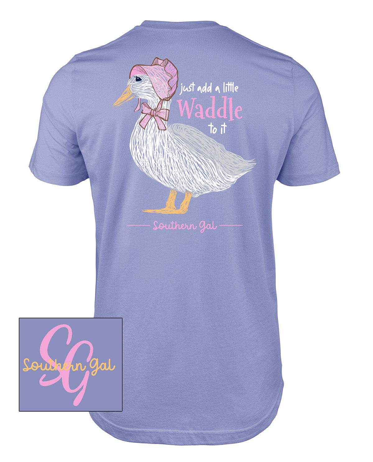 Southern Gal Waddle Short Sleeve Screen Tee Violet