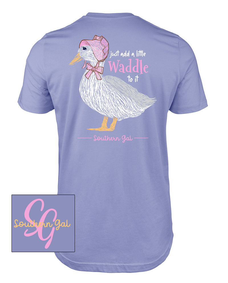 Southern Gal Waddle Short Sleeve Screen Tee Violet