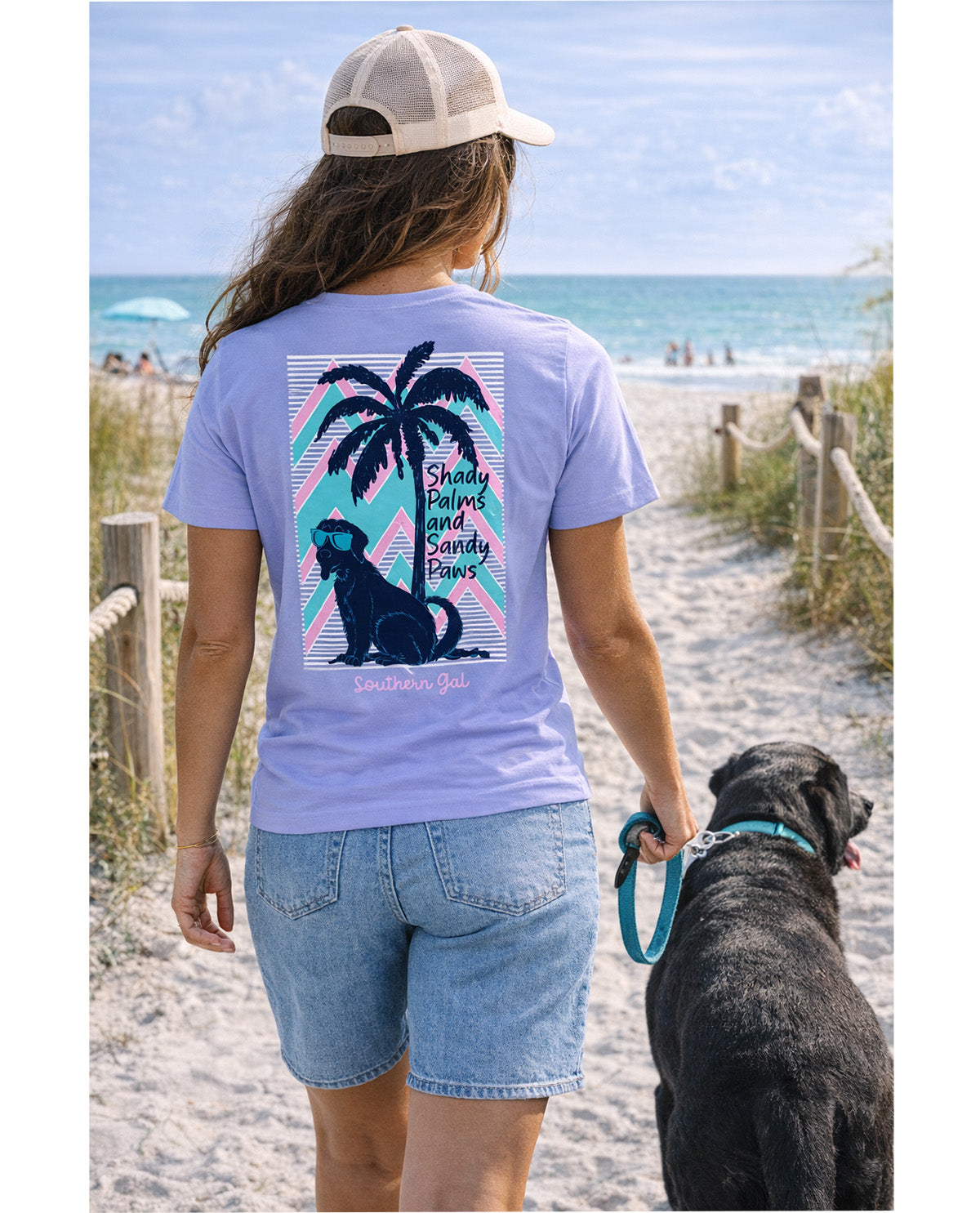 Southern Gal Sandy Short Sleeve Screen Tee Violet