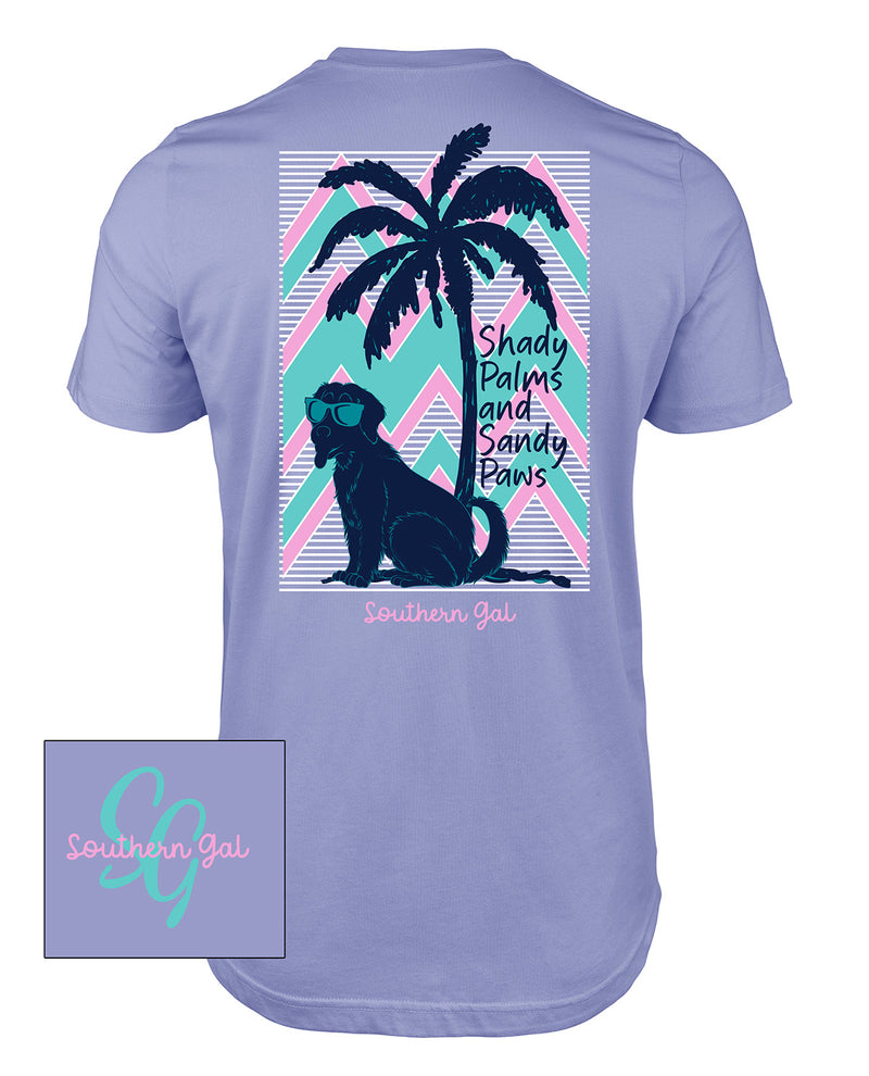 Southern Gal Sandy Short Sleeve Screen Tee Violet