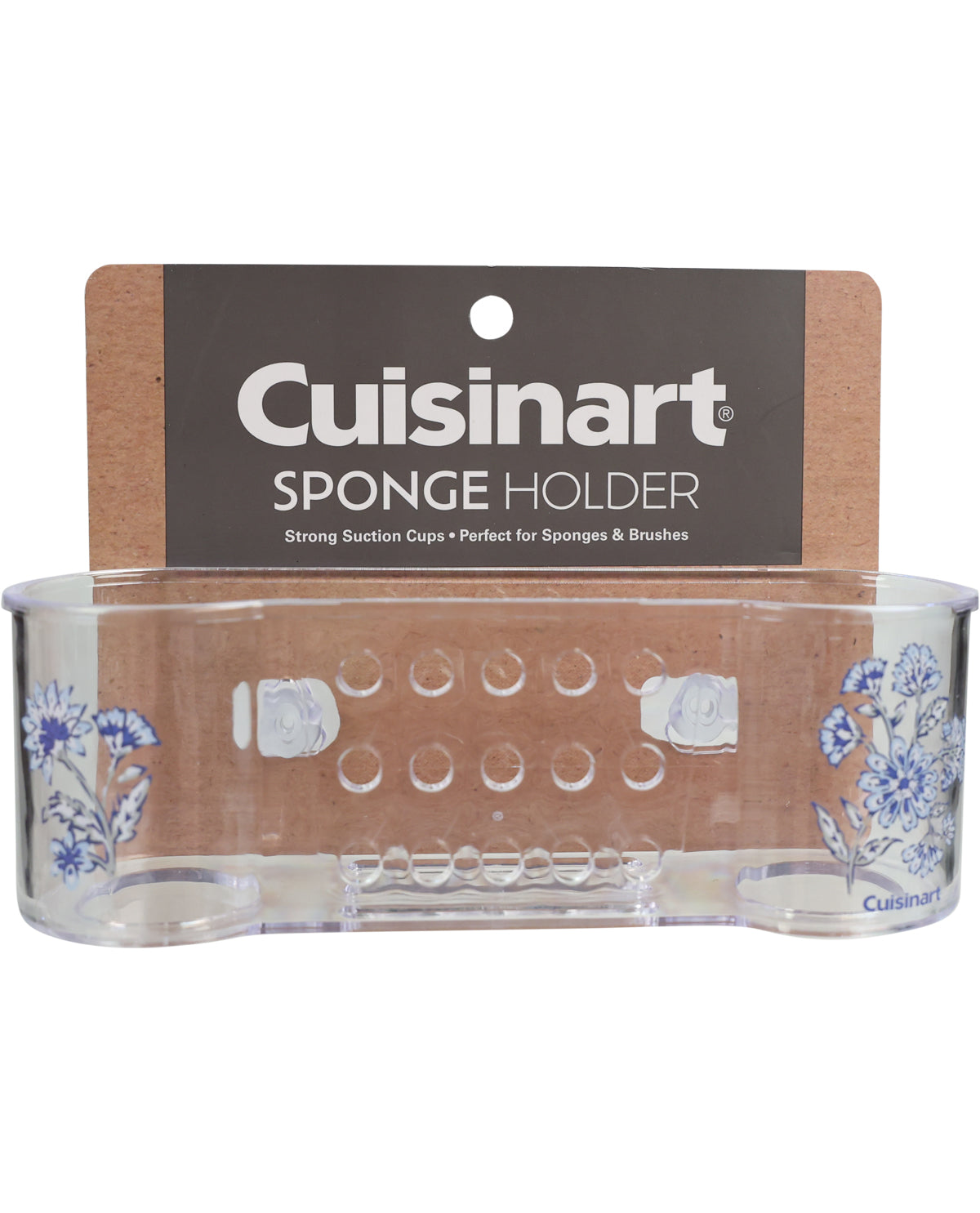 Cuisinart Blue Floral Sponge Holder Large