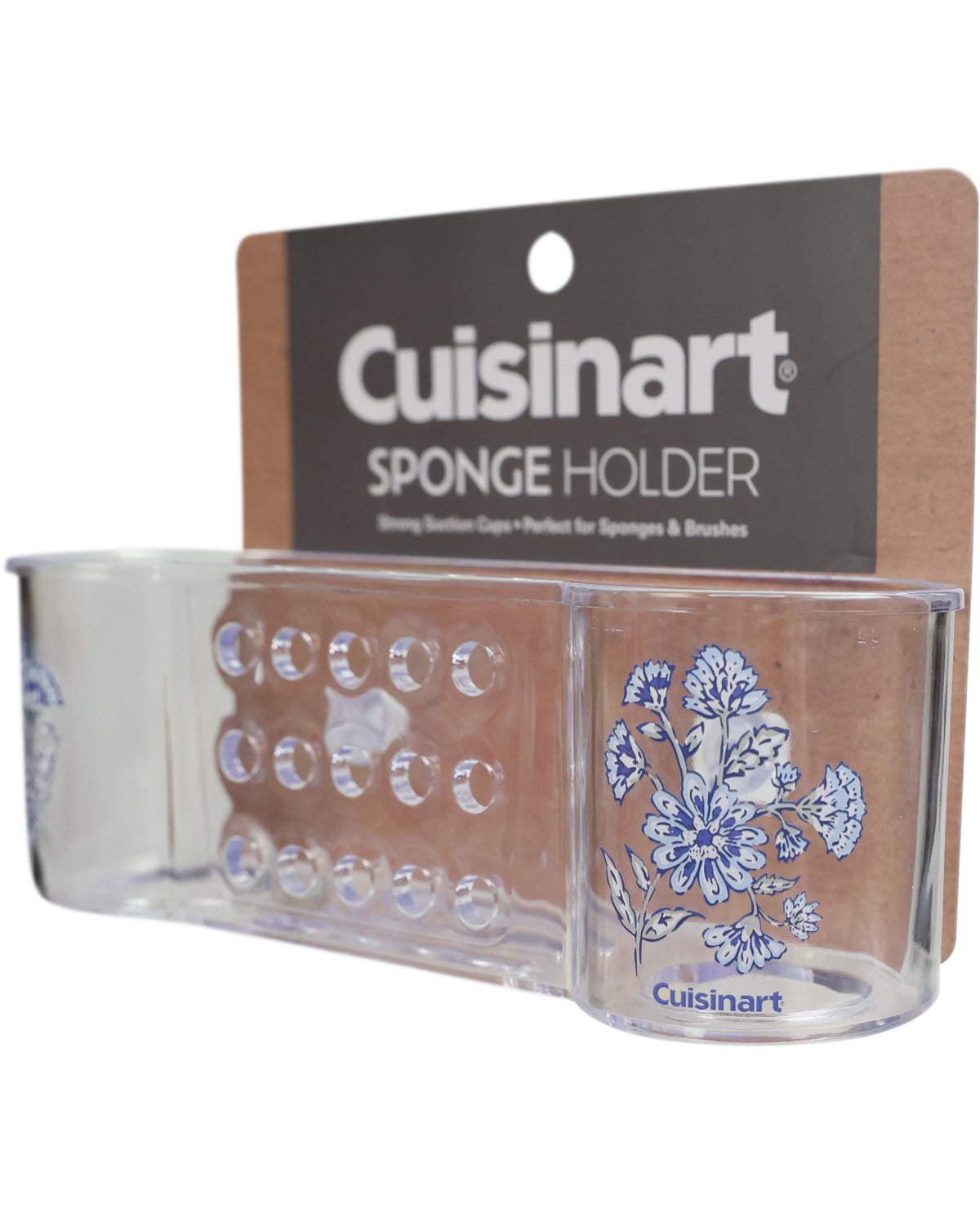 Cuisinart Blue Floral Sponge Holder Large