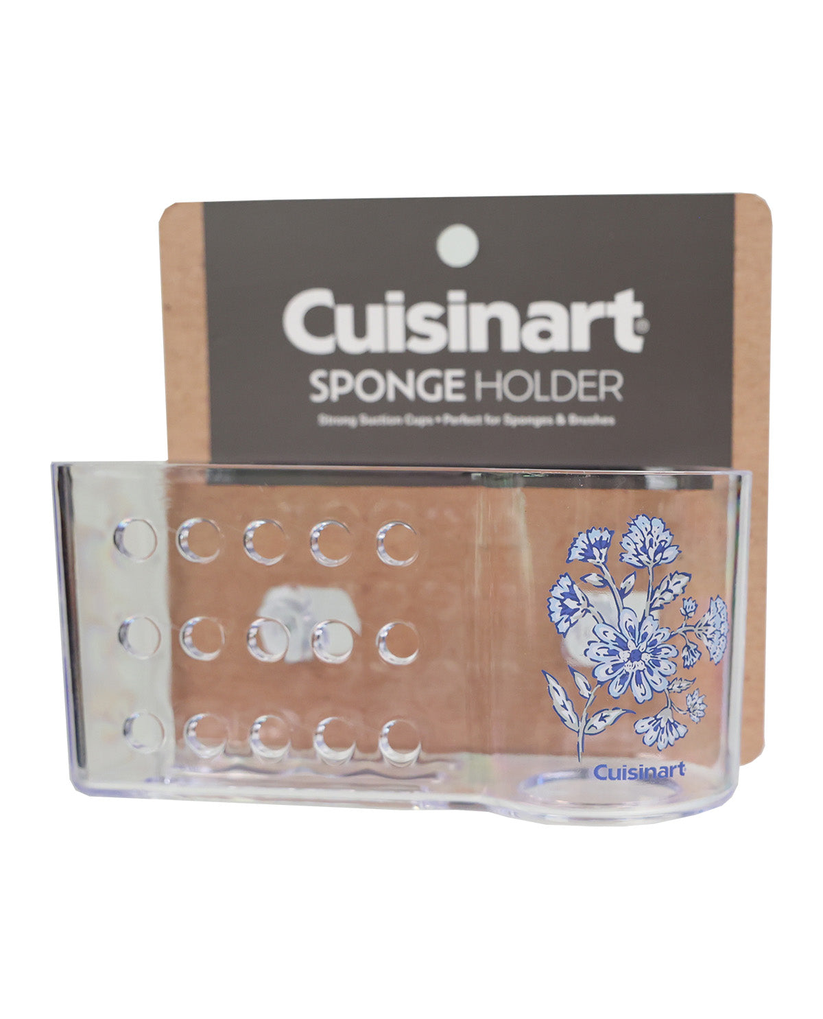 Cuisinart Blue Floral Sponge Holder Small