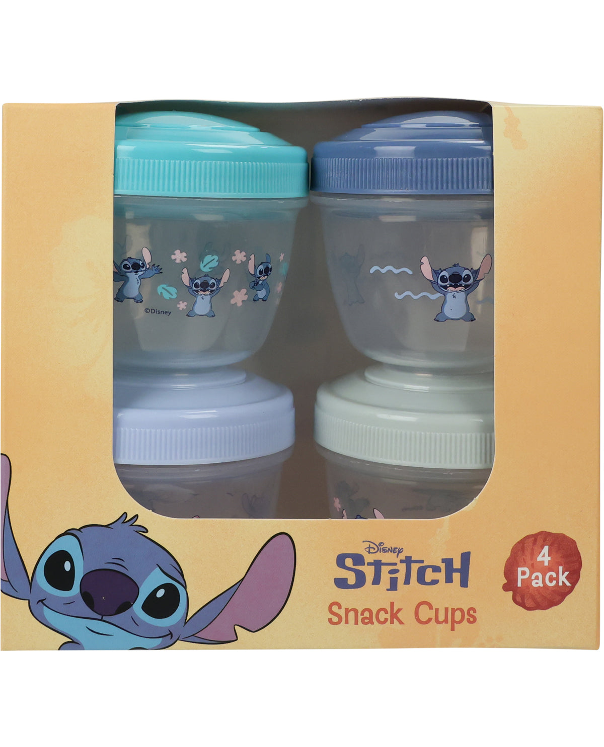 Stitch 4 Piece Snack Cup Set
