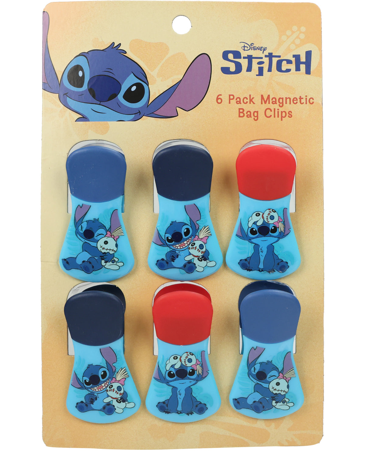 Stitch 6 Piece Magnetic Bag Clip Set