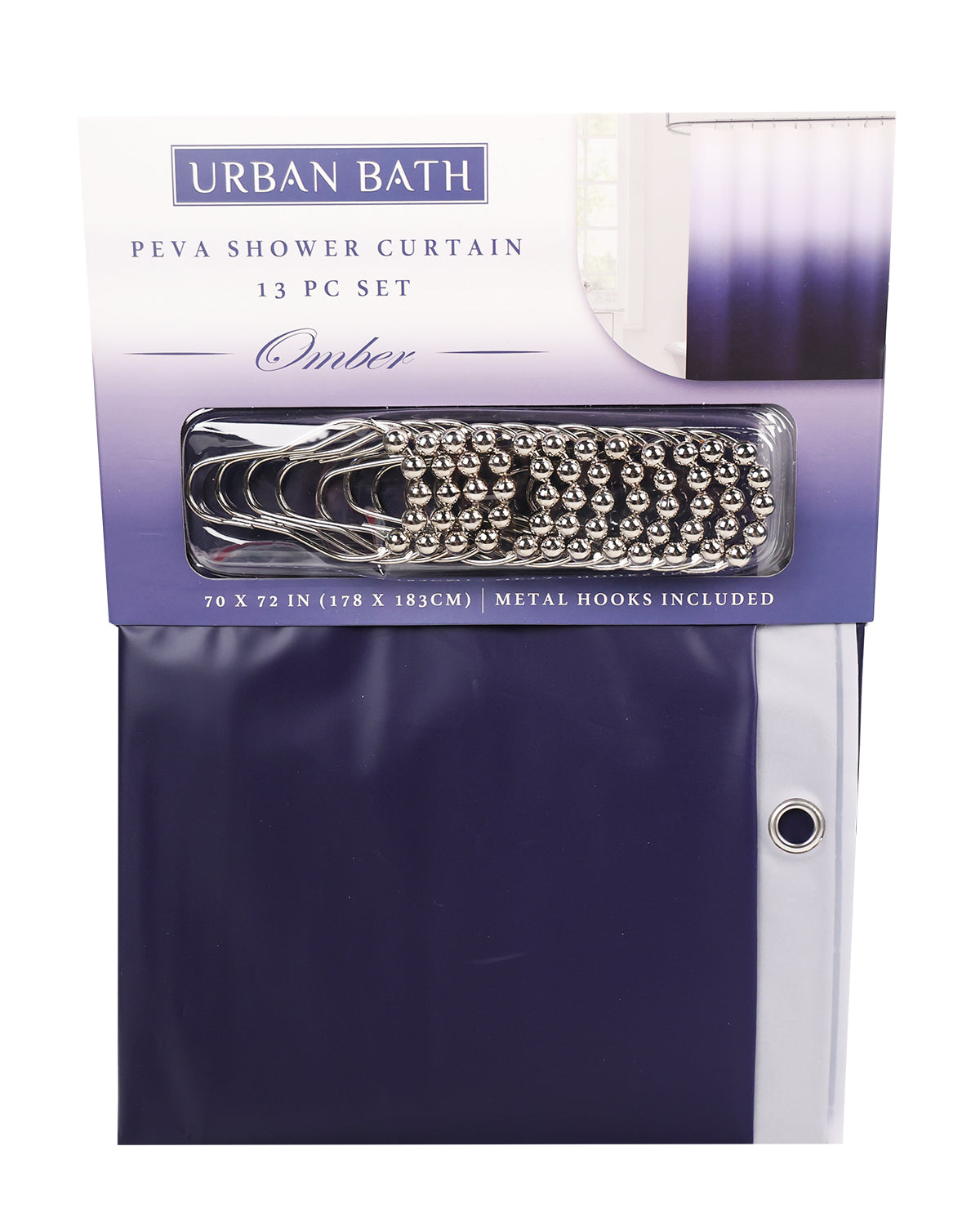 Ombre 13pc Shower Curtain Set