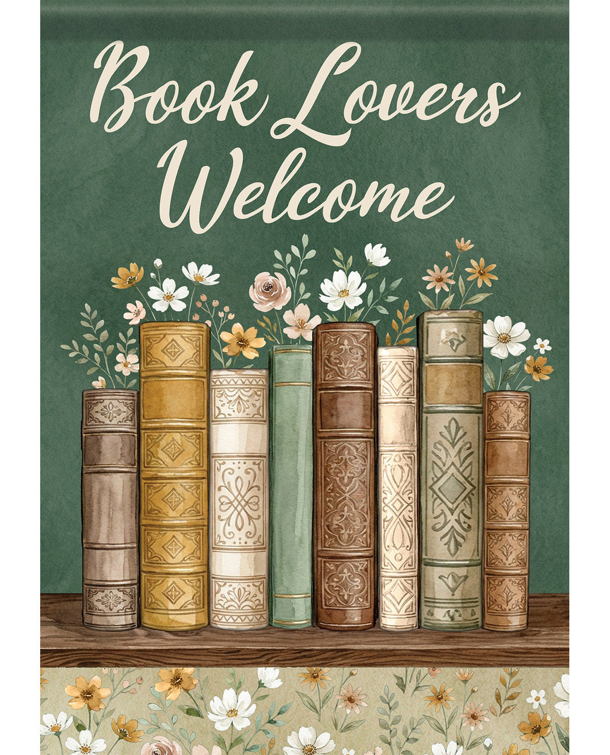 Carson Welcome Book Lovers Garden Flag