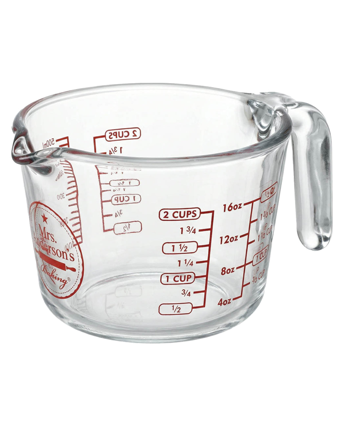 Mrs. Anderson Glass Measure 2 Cups