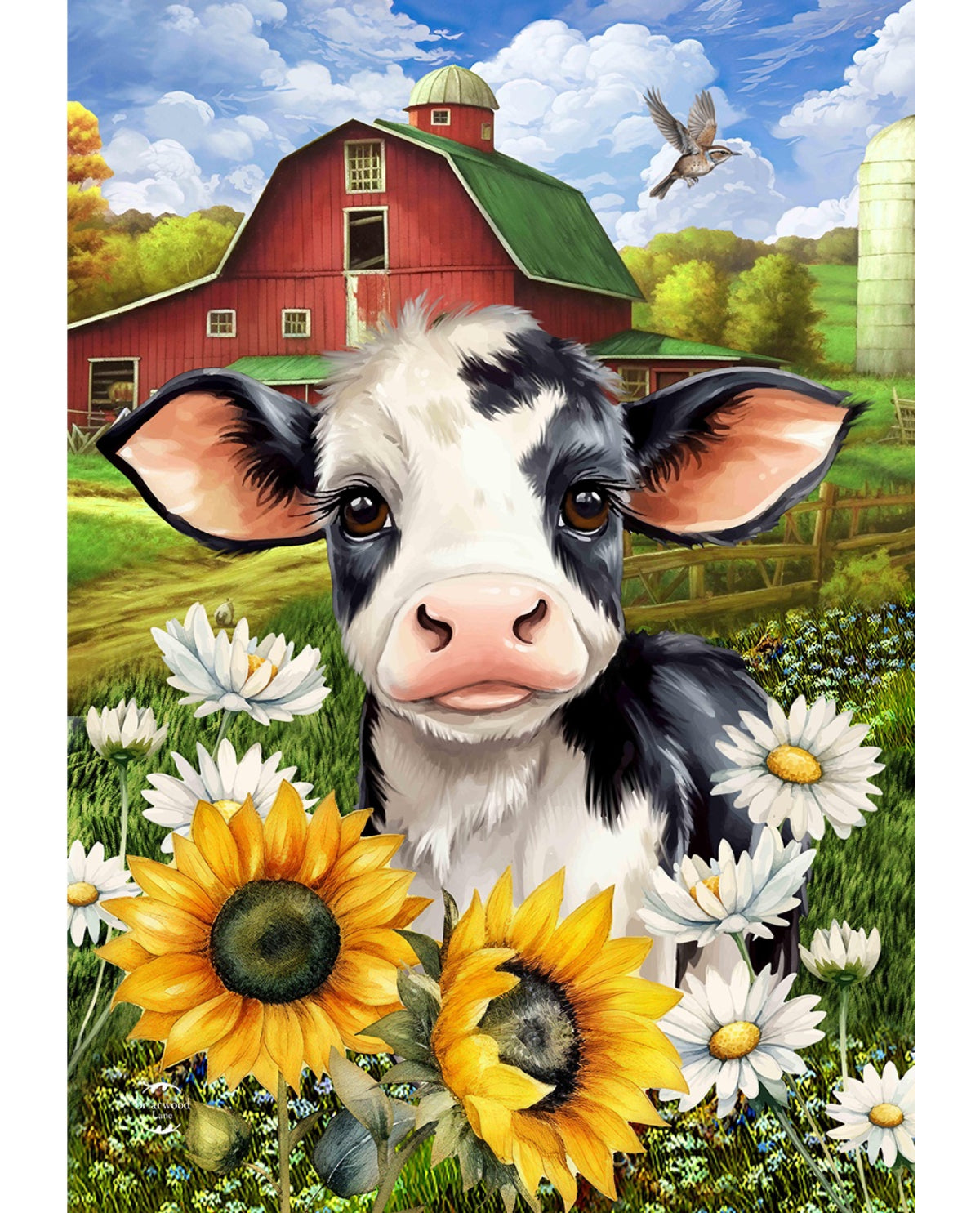 Cute Cow Garden Flag