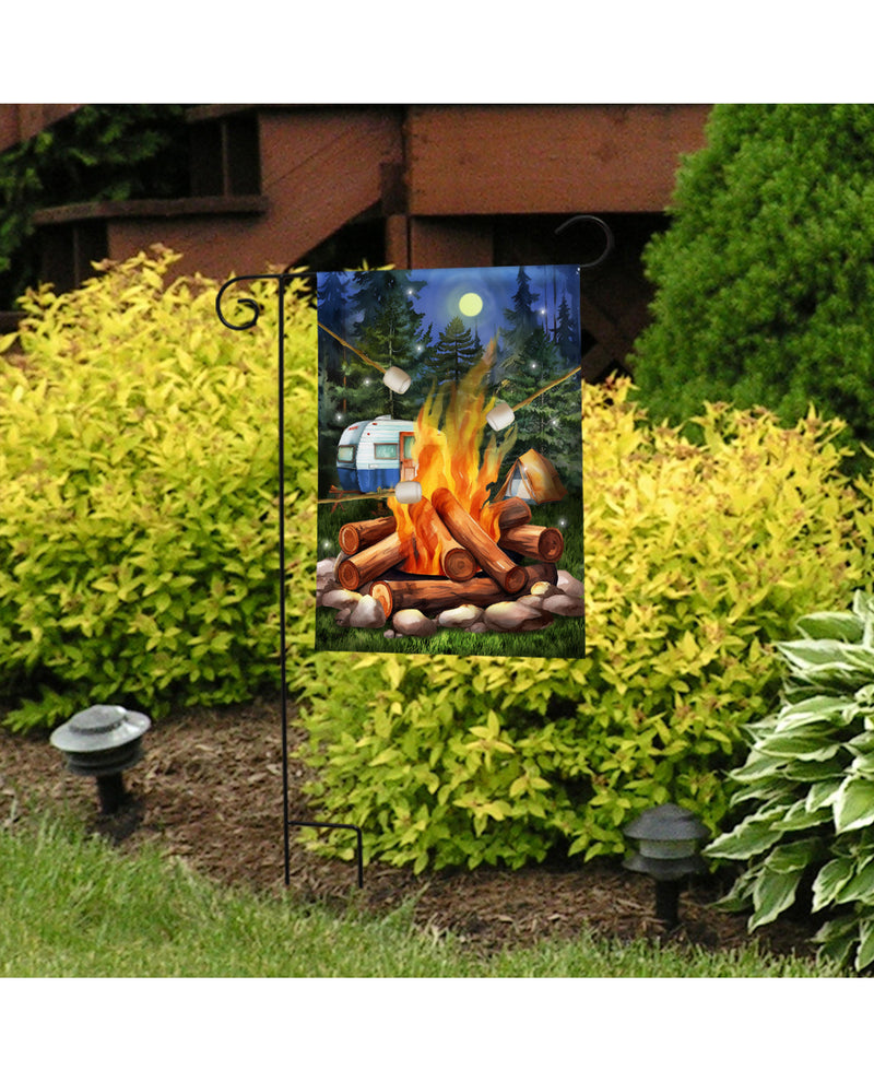 Roasting Marshmallows Garden Flag