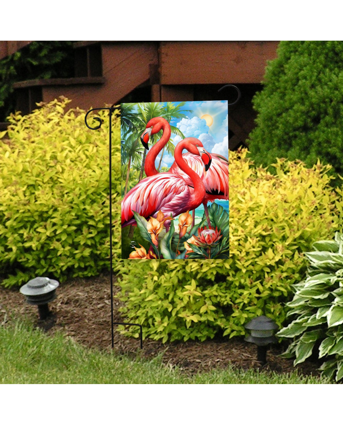 Flamingo Pair Garden Flag