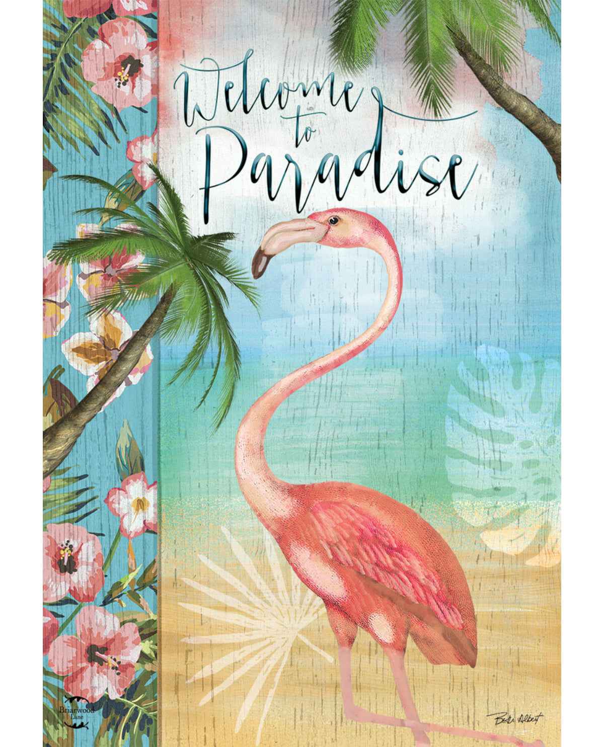 "Welcome To Paradise" Garden Flag