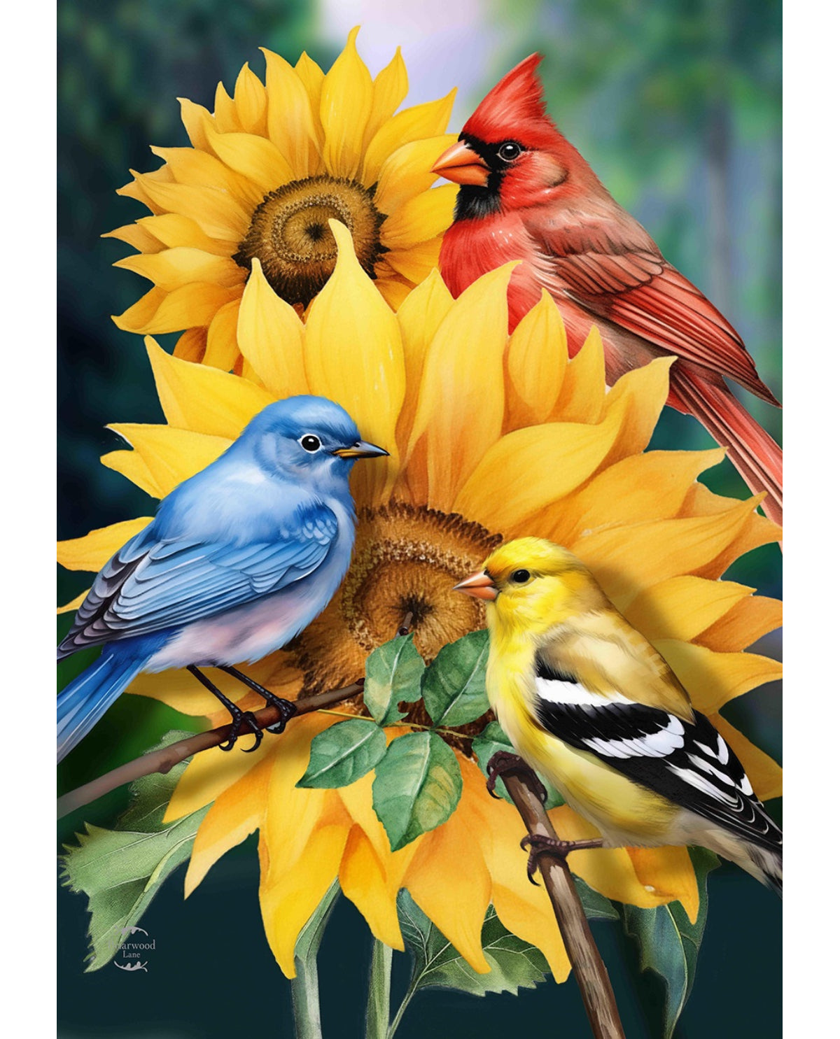 Birds In The Garden Garden Flag