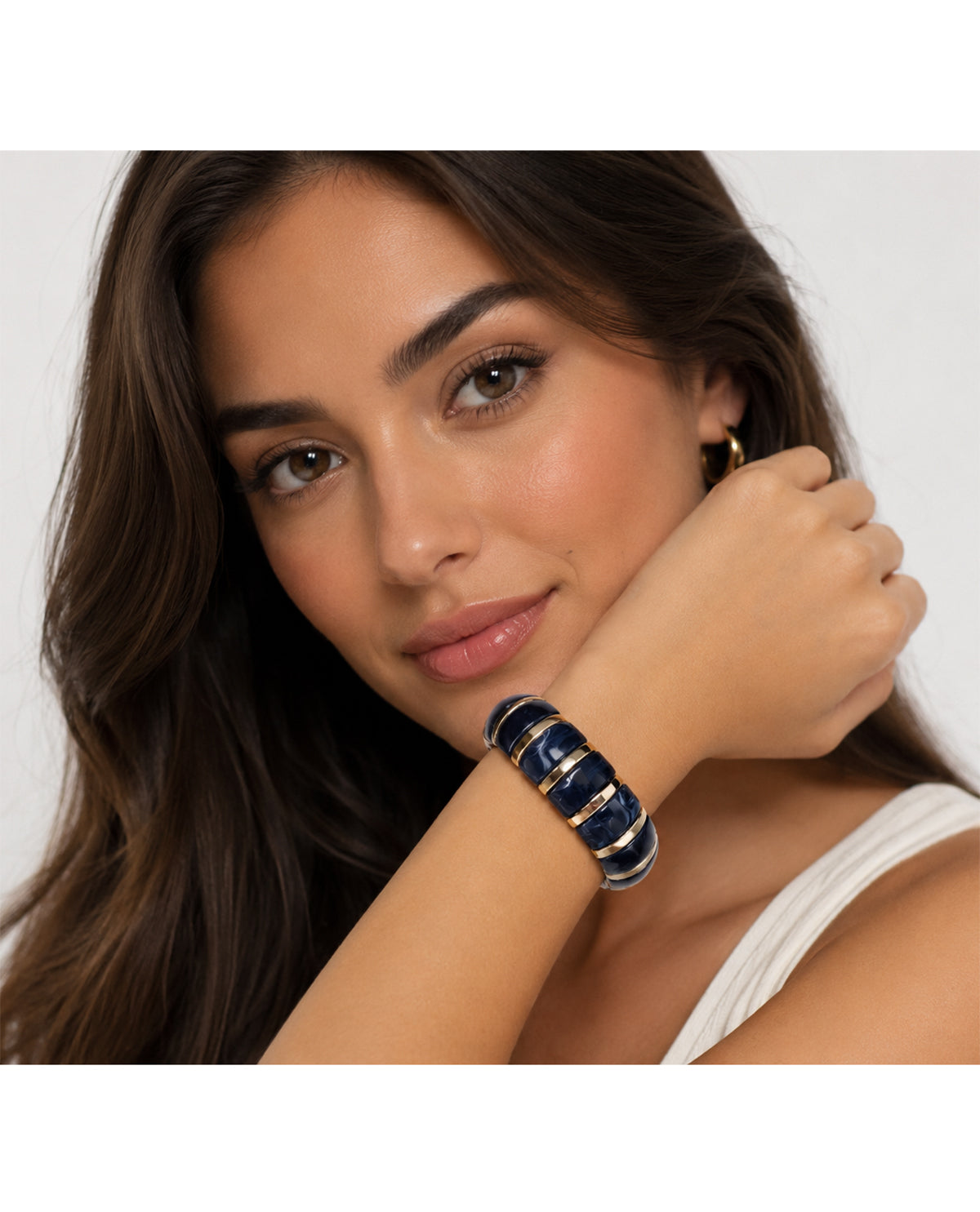 By The Bay Chunky Stretch Bracelet Blue