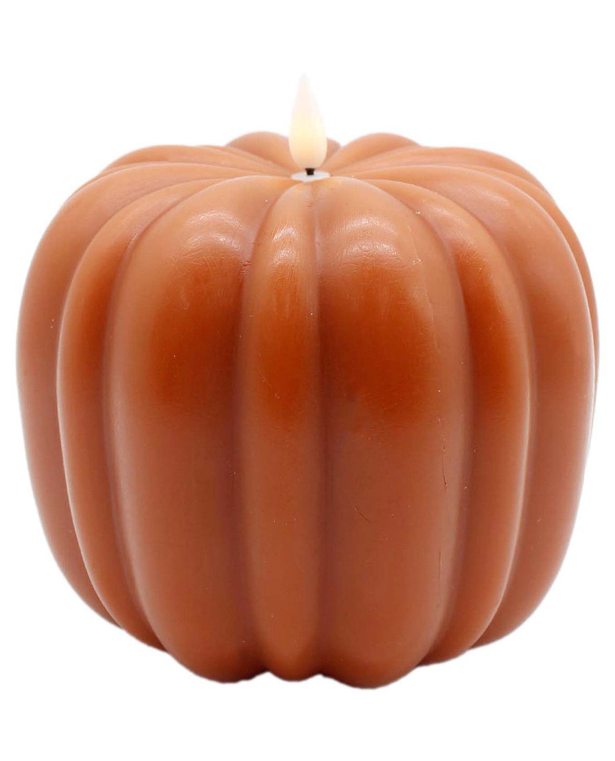 Large Orange Led Pumpkin Candle