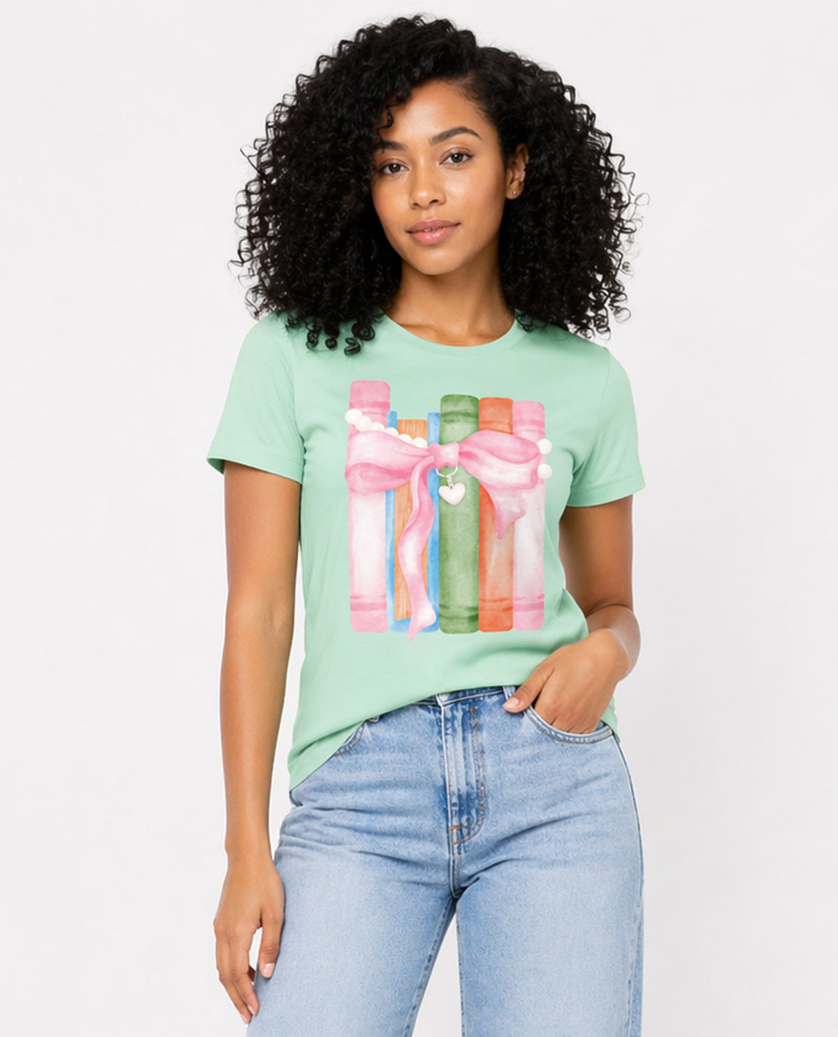 Books Short Sleeve Screen Tee Mint