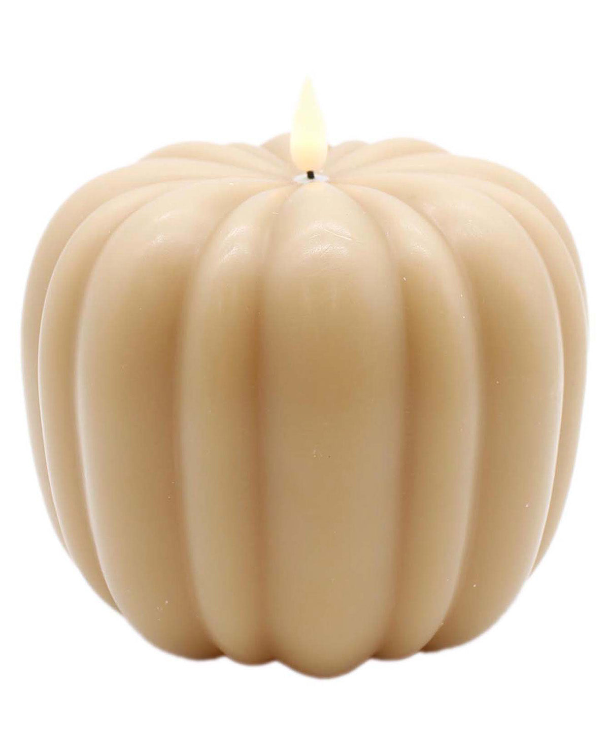 Large Gold Pumpkin Led Candle