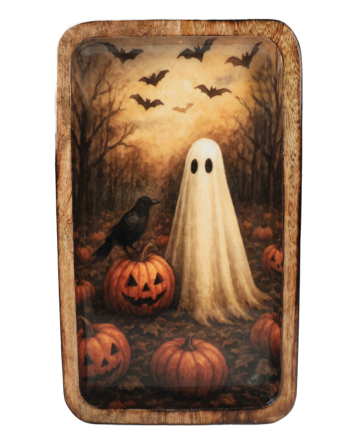 Small Ghost & Pumpkin Haunted Tray